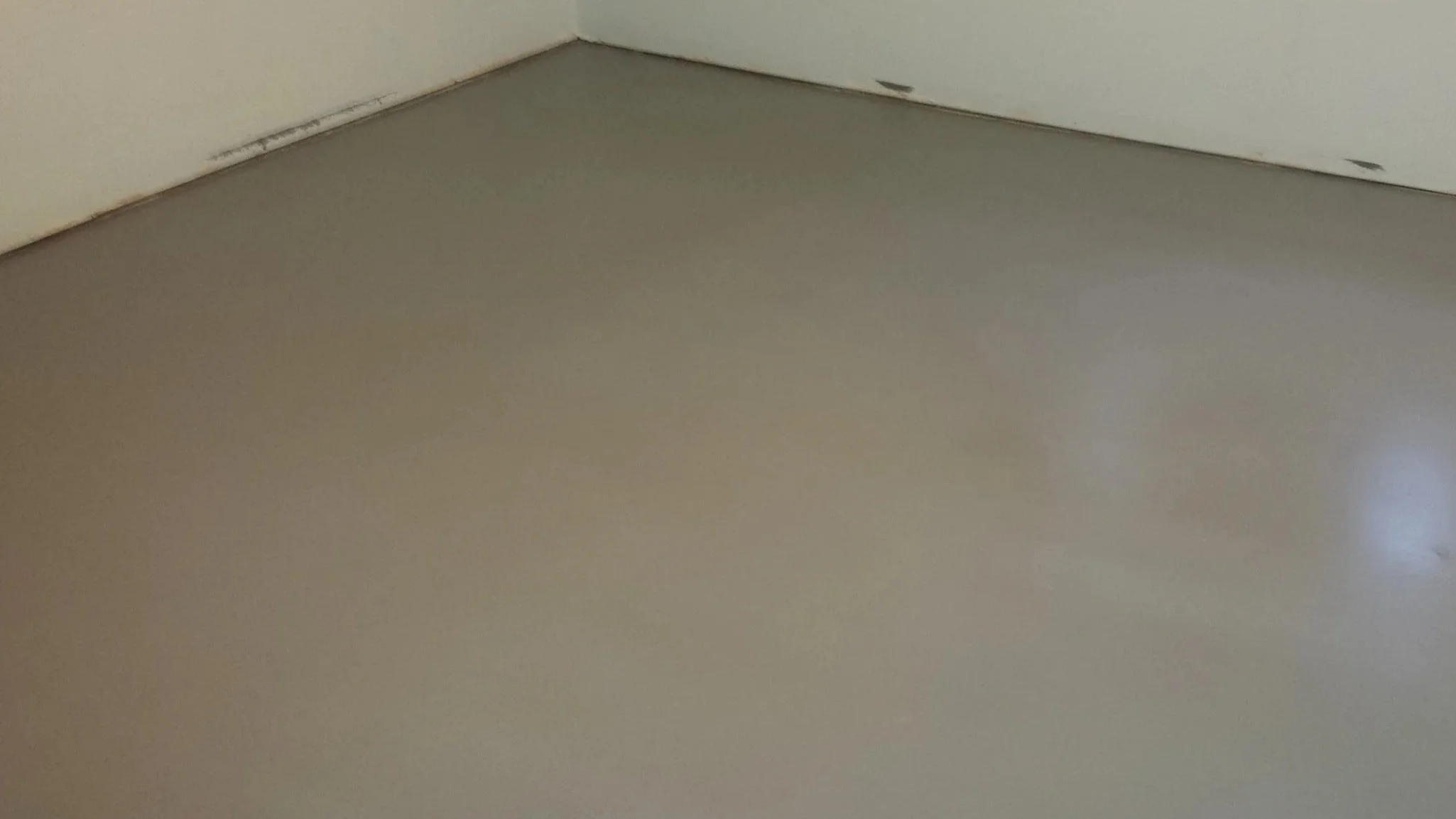 AFTER staining interior concrete.
