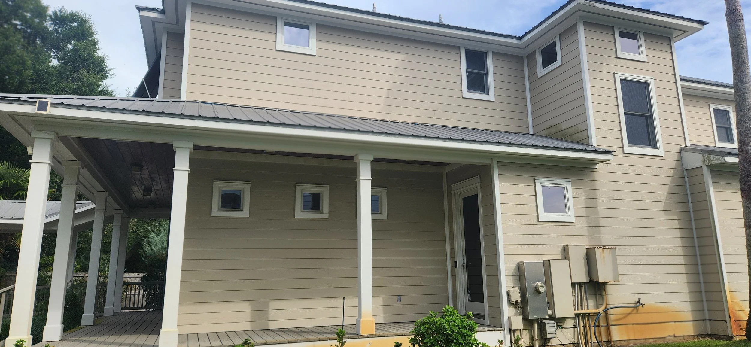 Home BEFORE repaint and restain.