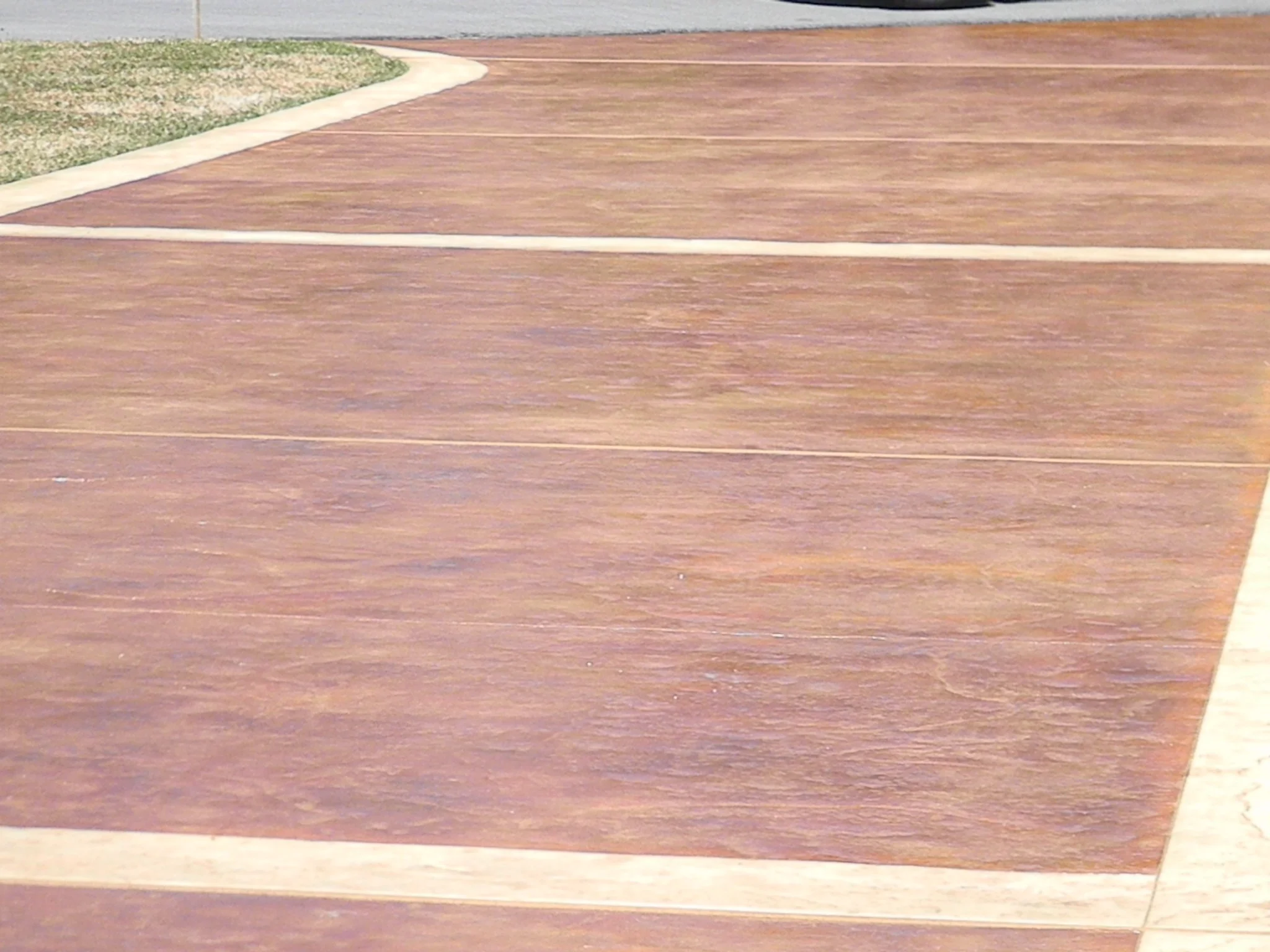 Stained and sealed driveway