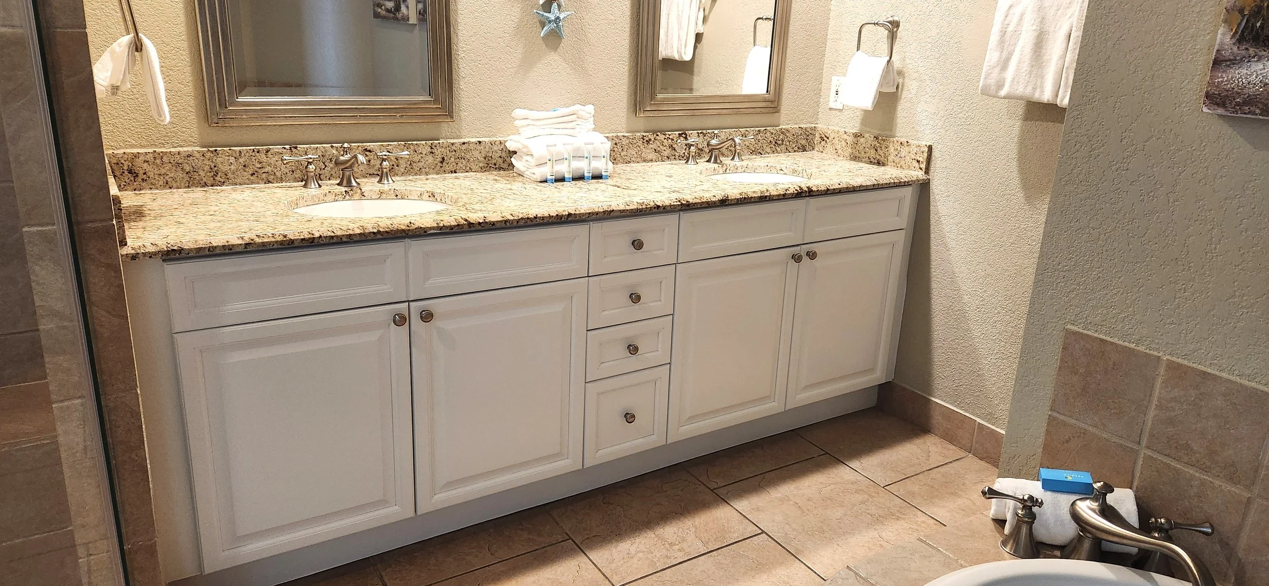 Bathroom Cabinets AFTER Refinishing.