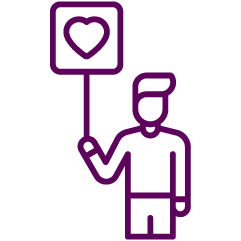 Person holding a heart sign, representing compassion and client care