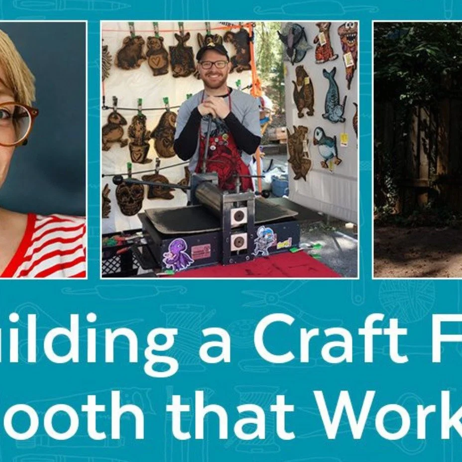 Tonight is the night - 7pm eastern. You don't want to miss this!

FREE online webinar featuring 2 Indie Craft Experience alums sharing the trials and tribulations that landed them at the artist market booth that works best for them today.

We'll have