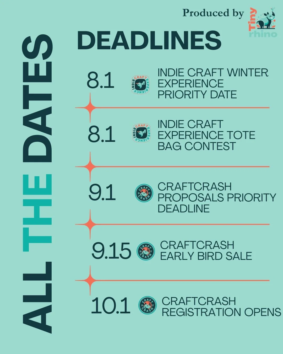 The countdown is officially on! 

This December, we'll gather for the Indie Craft Winter Experience.

Then, just a few months later in February, we're changing gears for something brand new: CraftCrash! 

Two events. One mission: championing independ