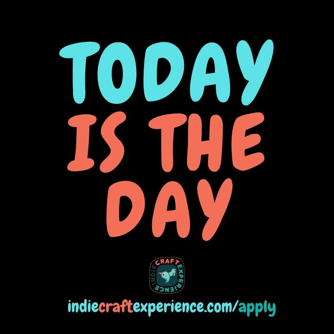 TODAY&rsquo;S THE DAY!

Today is the priority deadline to apply for the Indie Craft Winter Experience 

AND

it&rsquo;s your FINAL DAY to enter our Tote Design Contest! 

Want to be part of our December 5&ndash;6 holiday market at the new Loop on Mar