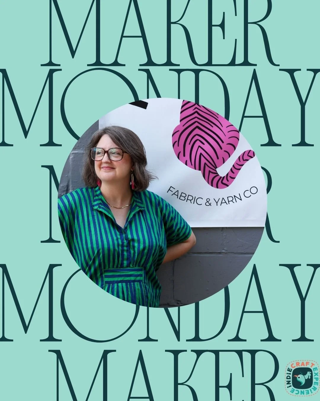 🐯 MAKER MONDAY 🐯

Meet Jacquie Turner, Indie Craft Experience alum and the new owner of @pinktigerfabrics !

Jacquie has gone from maker to fabric shop owner, taking the leap to keep a beloved creative resource thriving. We&rsquo;re cheering her on