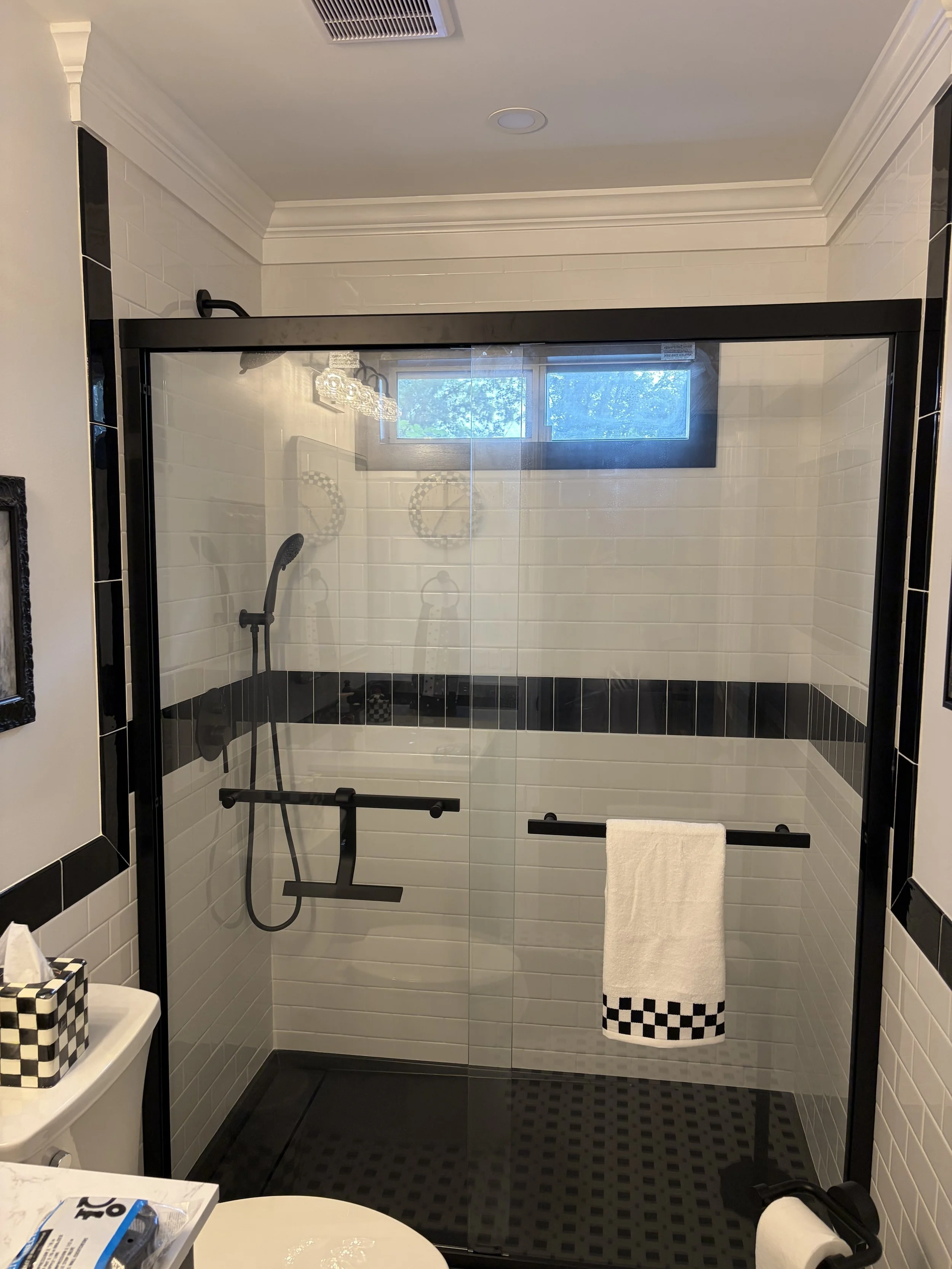 Custom shower and tile.
