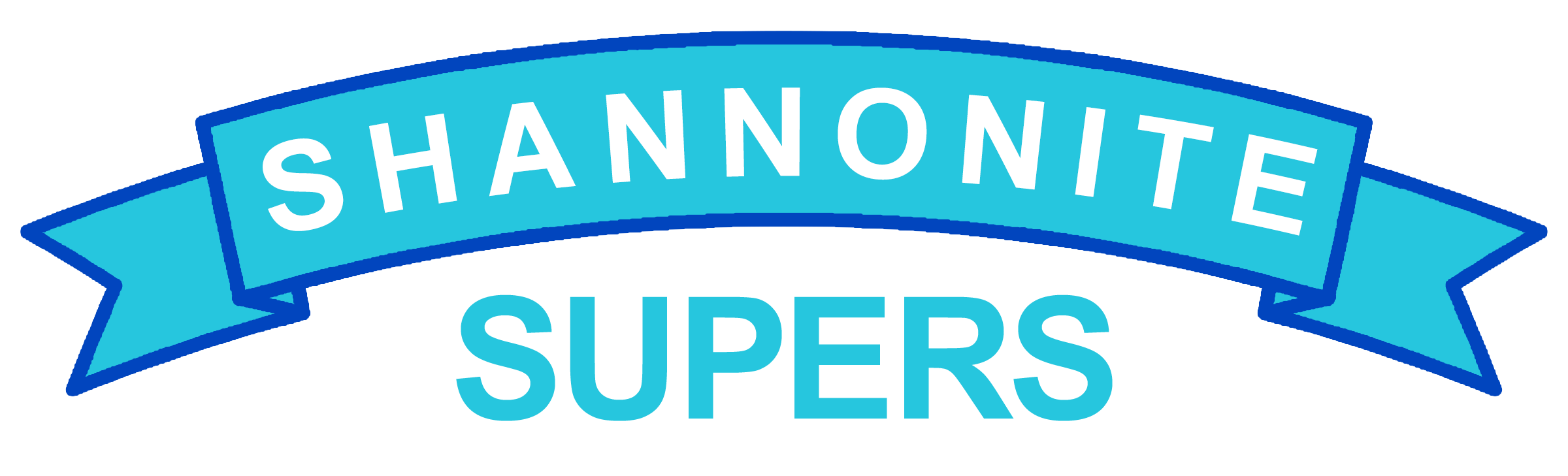 The logo for 'Shannonte Super's' with a blue banner and white text.