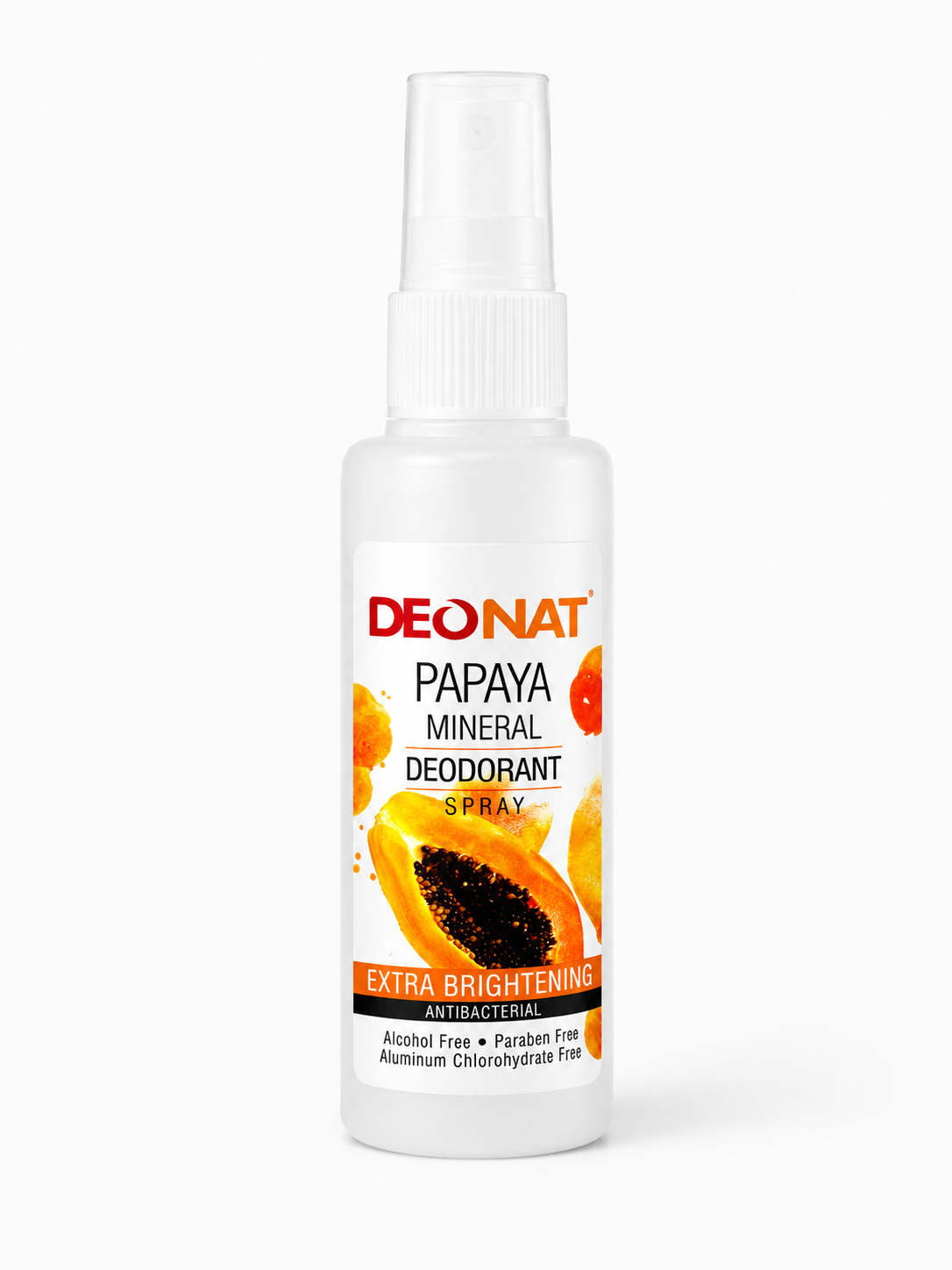 Deonat Papaya Mineral Deodorant Spray Extra Brightening 100ml