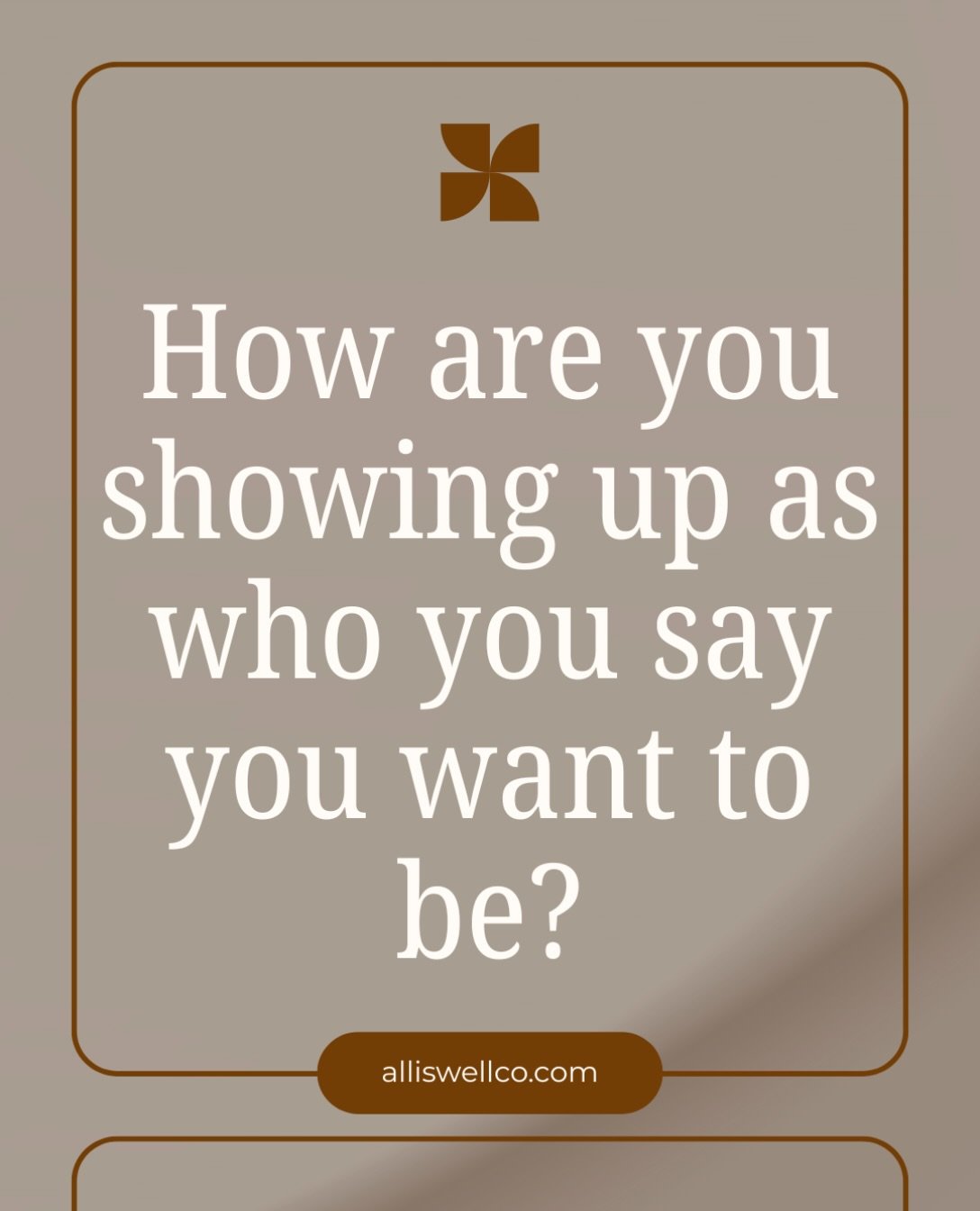 How are you showing up as who you say you want to be? ✨

Growth isn&rsquo;t just about setting goals or imagining the person you want to become. It&rsquo;s about being intentional with the choices you make today.

Ask yourself:
&bull; Am I making cho