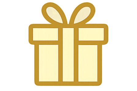 Animated image of a wrapped gift box with a bow on top.