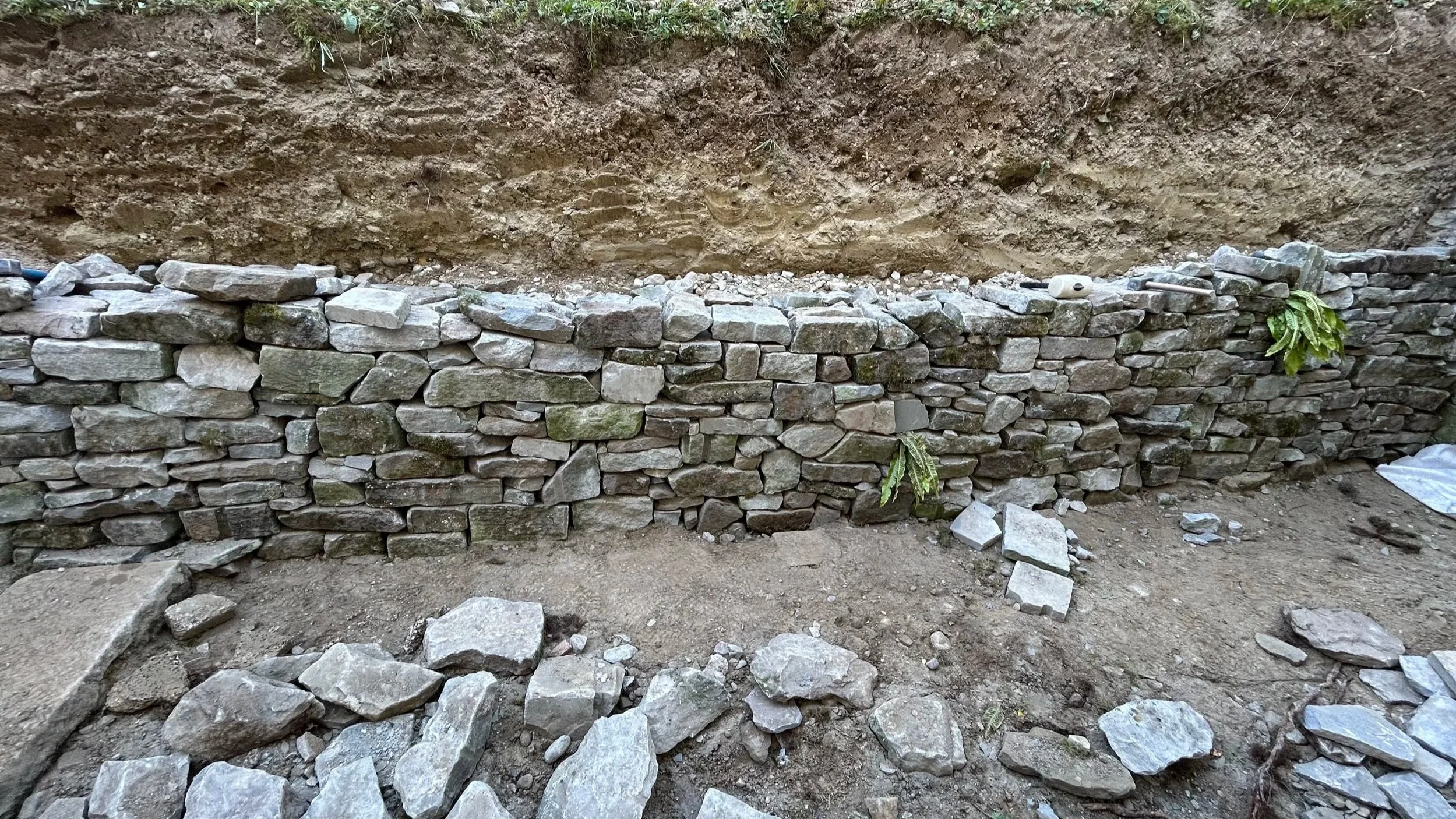 Sandstein Schroppen mauer