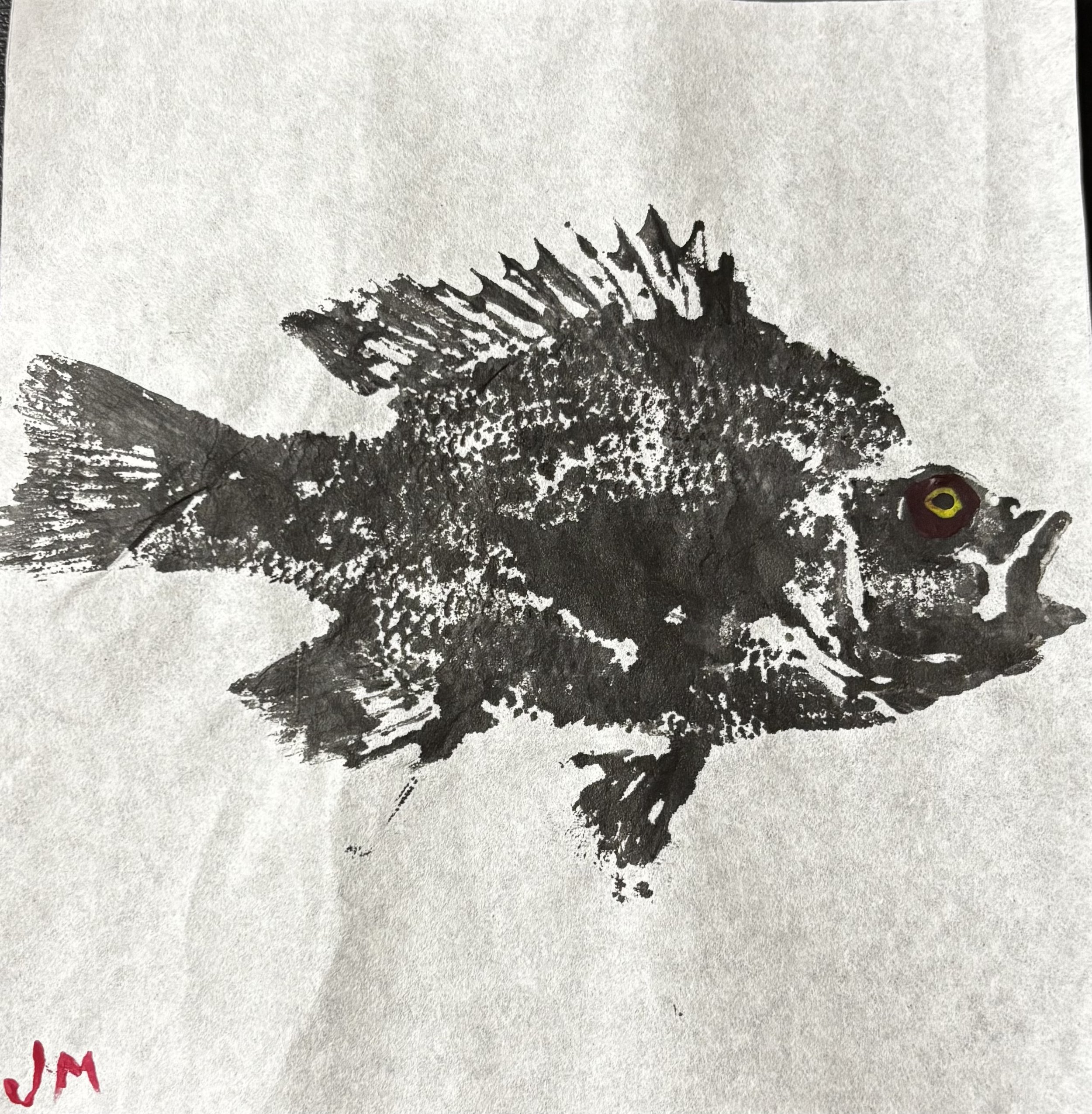 Pumpkin seed Gyotaku (Not framed)