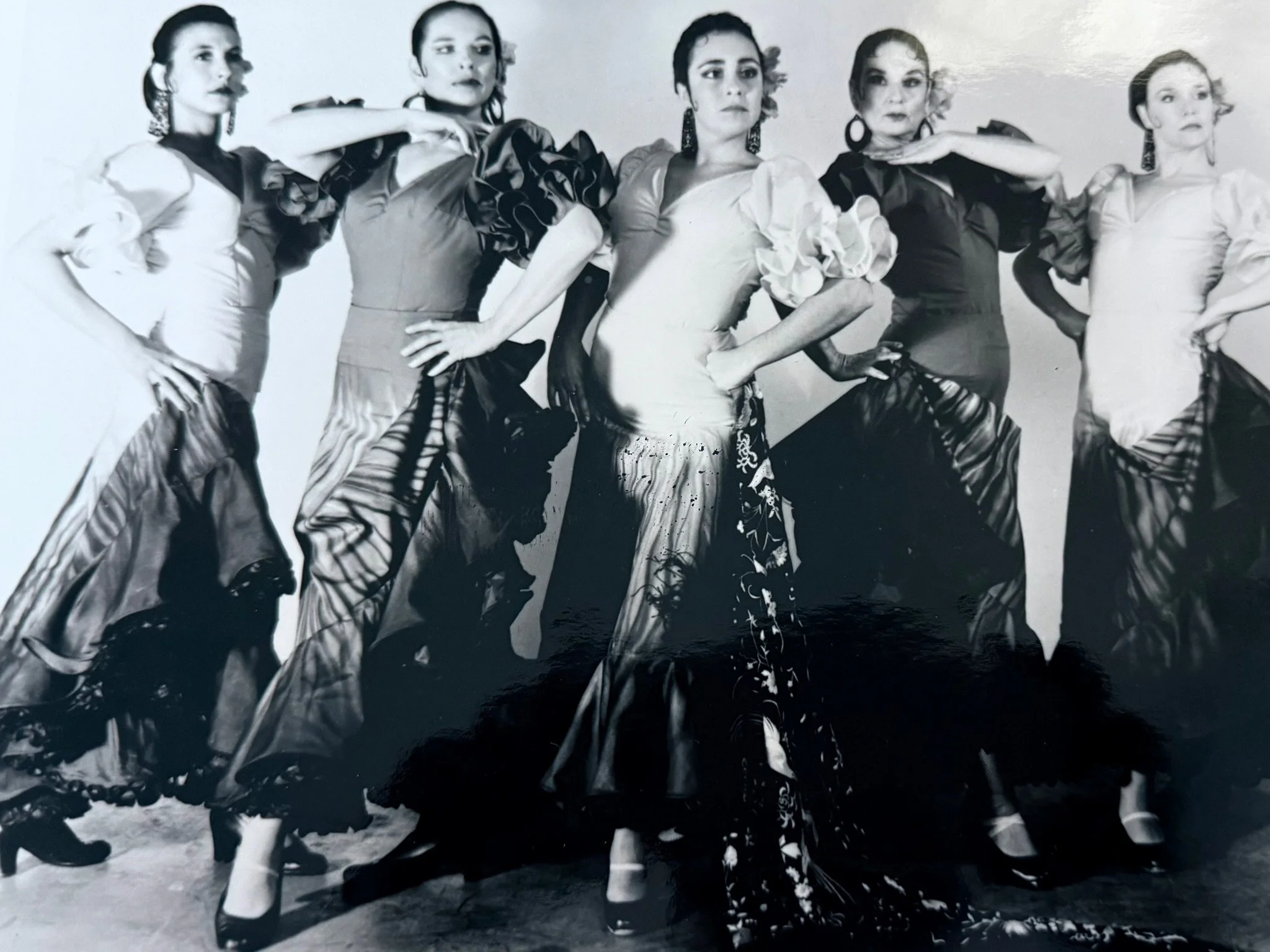 Flamenco dancers performing at the Flint Center, 1992.