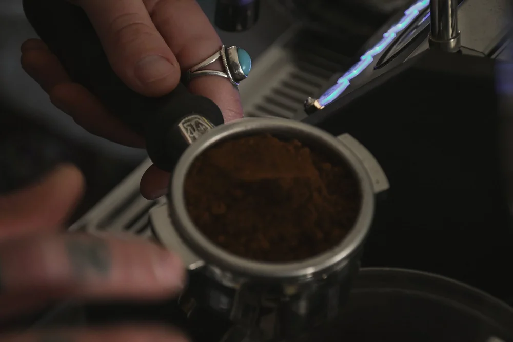Espresso being pulled at the Street Coffee Collective bar in Milwaukee