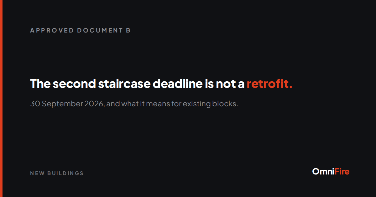 The second staircase deadline is 30 September 2026. Here is what it does, and does not, mean
