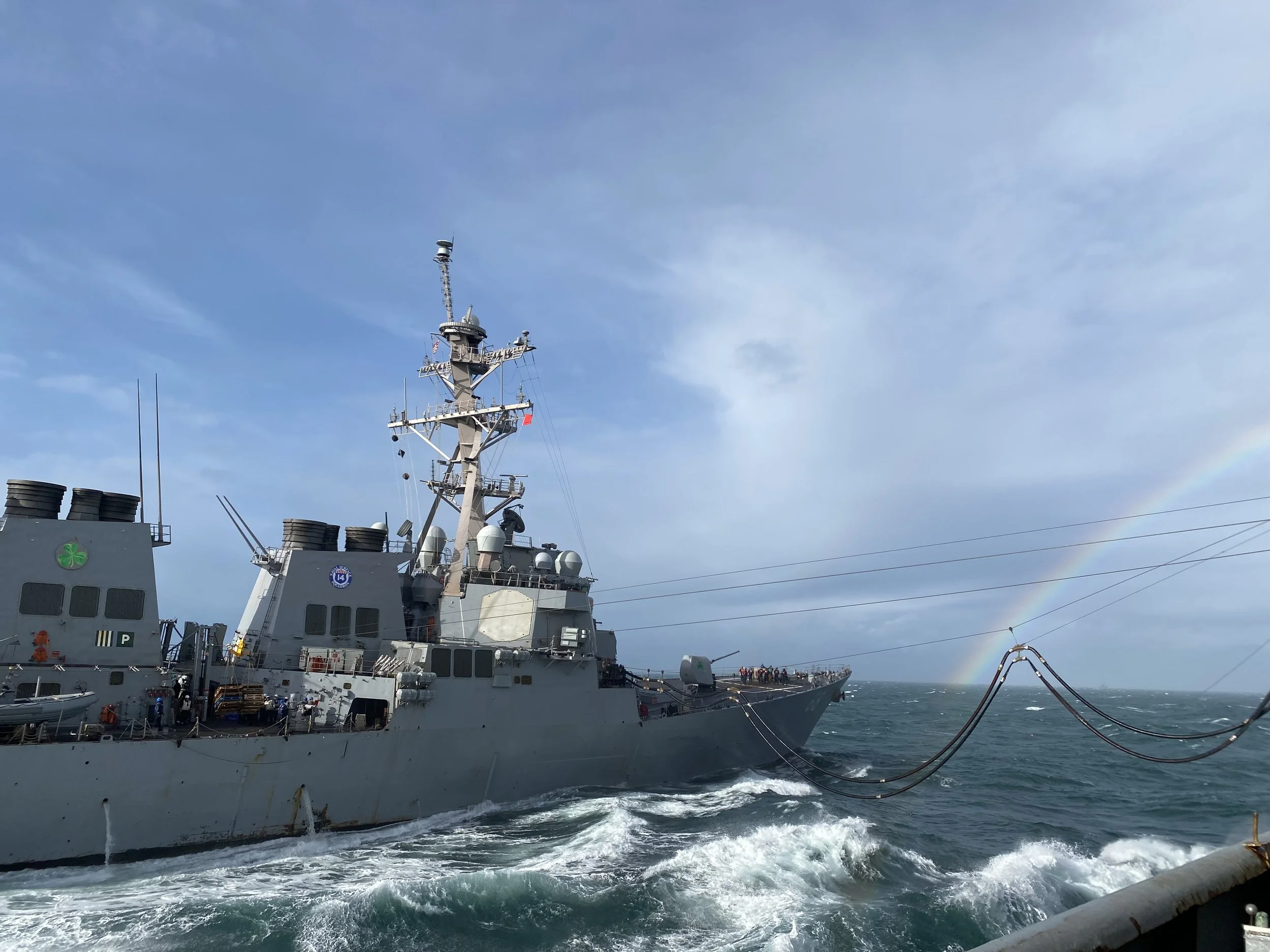 Refuelling a ship near Ireland. I have never set foot in Ireland, but oh, so close. 