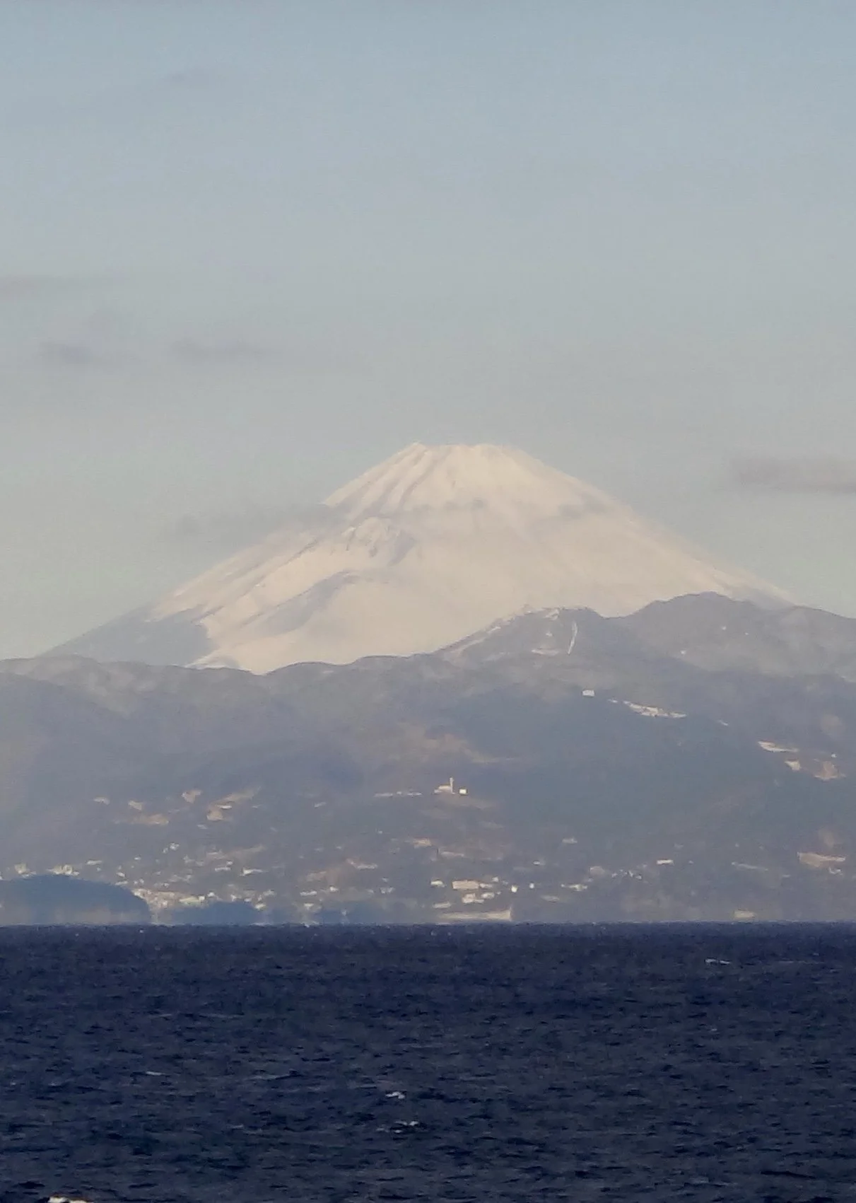 Mt. Fuji from the sea. 