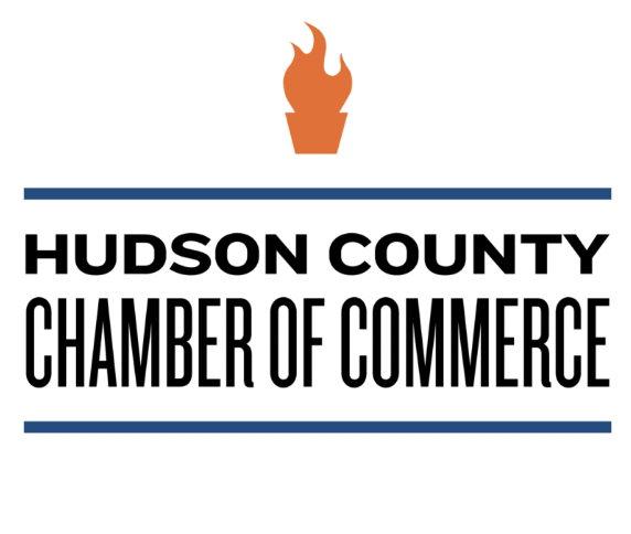 Hudson County Chamber of Commerce logo with a flame icon above the text.
