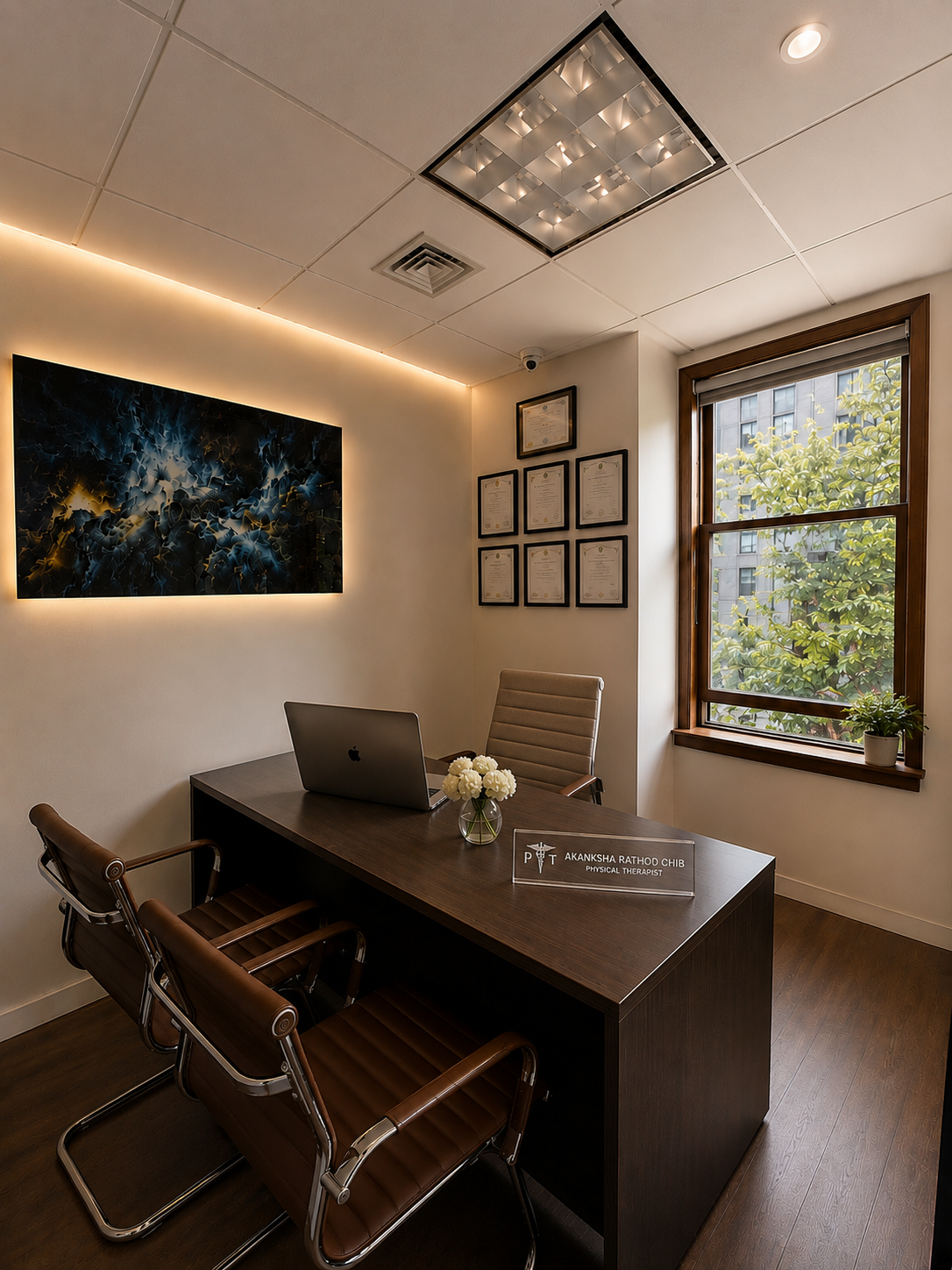 Nee's Physical Therapy Hoboken office meeting and assessment room
