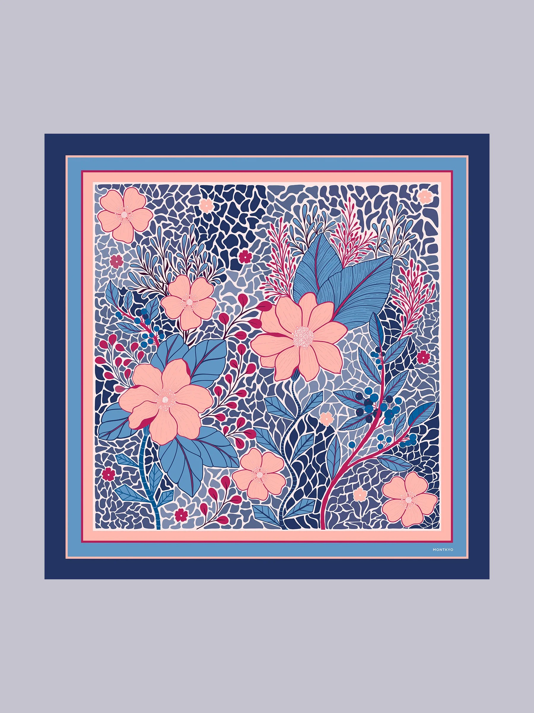 Petal Mosaic scarf 90