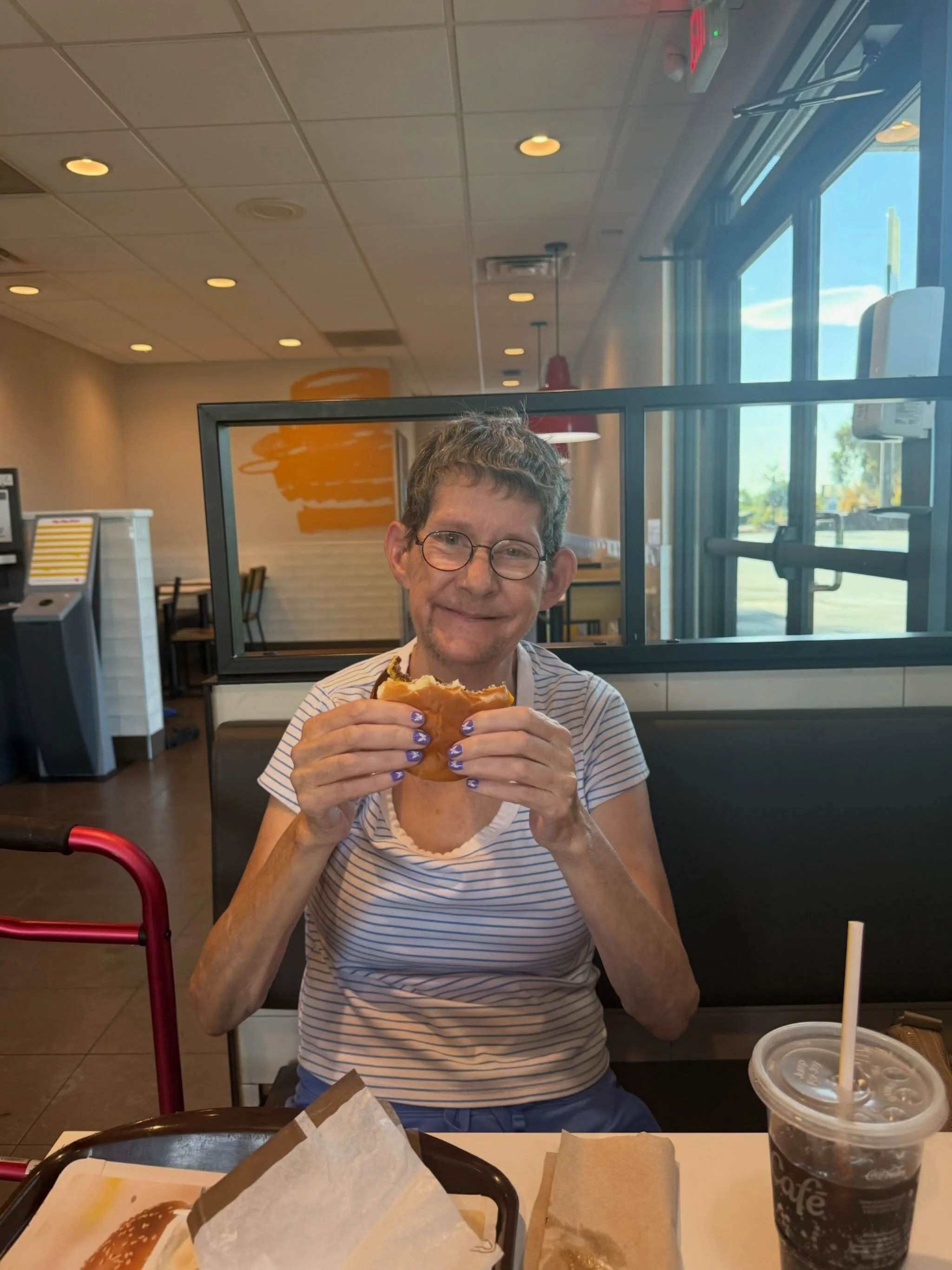 Jayne Smithson enjoying McDonalds ☀️