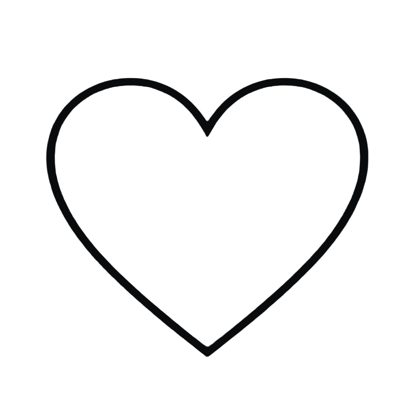 Black outline of a heart.