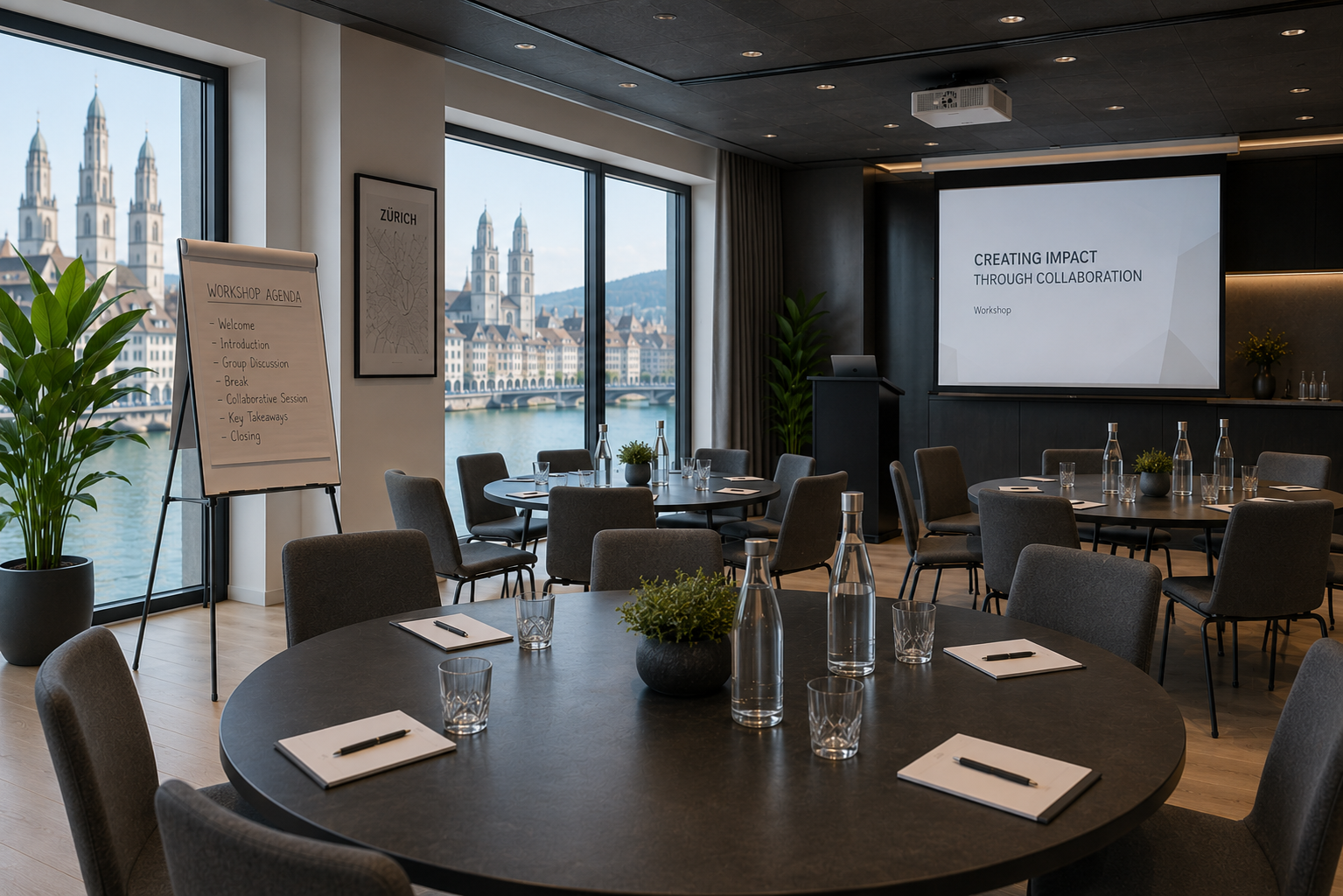 Boutique corporate event designed for meaningful business conversations in Switzerland