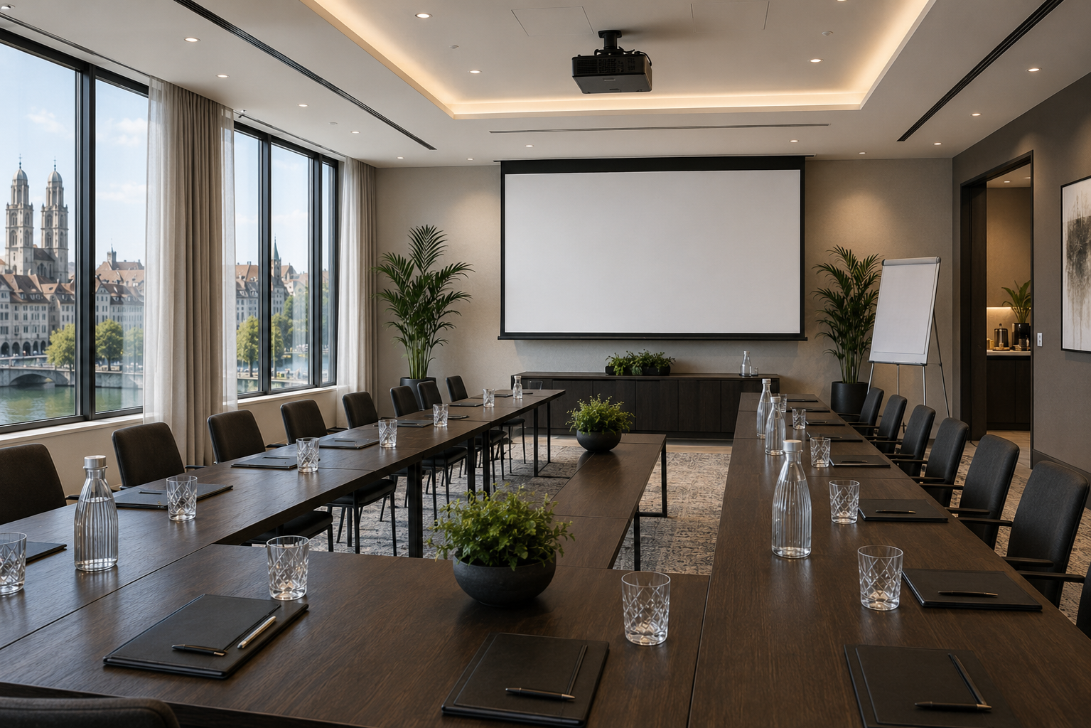 Boutique event in Zurich Switzerland. Senior professionals attending an executive gathering designed for strategic conversations and collaboration