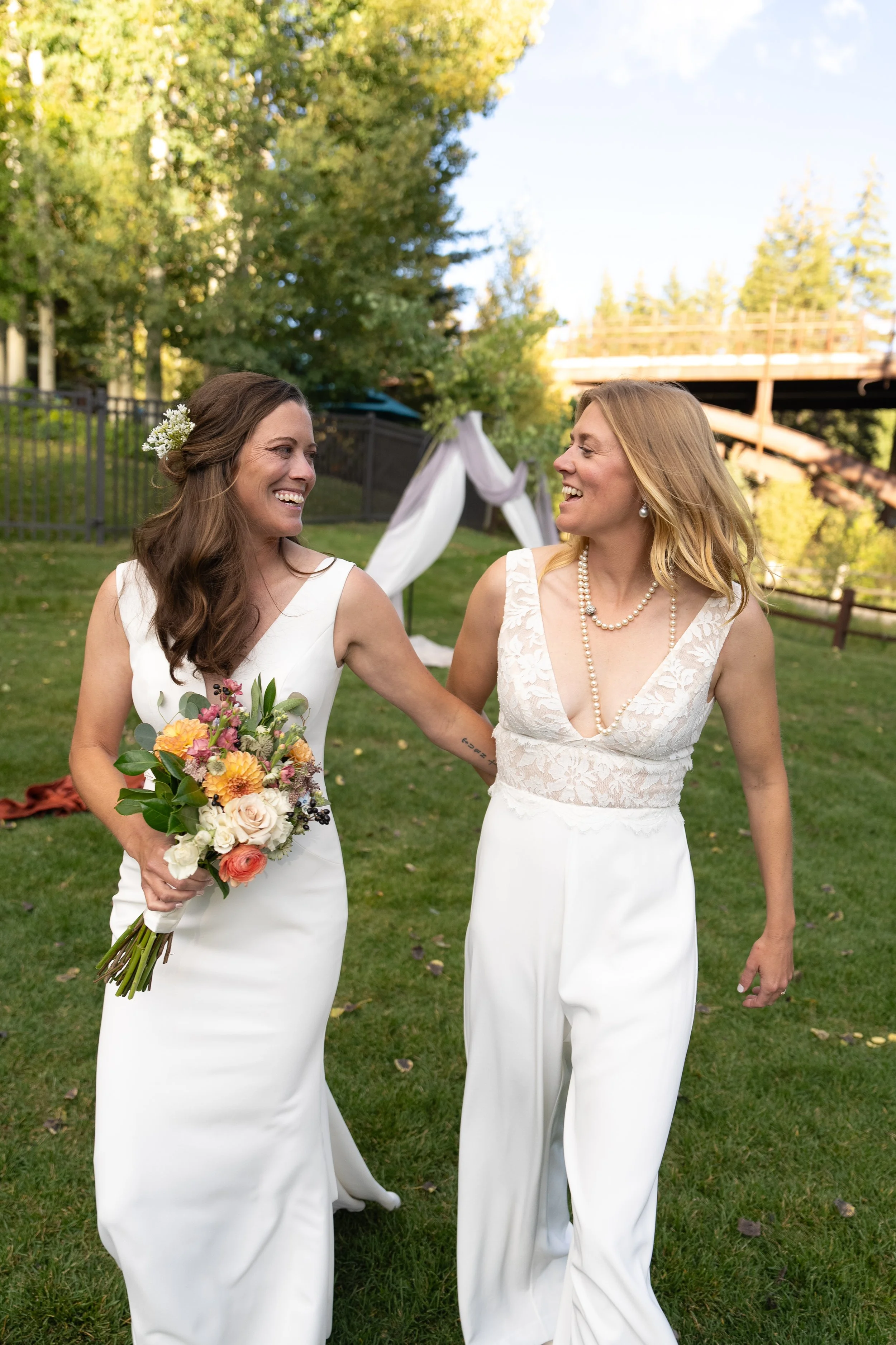A same-sex queer wedding unfolds in a Colorado mountain landscape with an emphasis on storytelling and presence. The imagery reflects a blend of documentary emotion and editorial composition. I specialize in LGBTQ+ weddings and adventure elopements a
