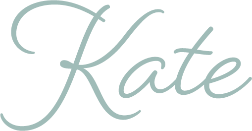 The word 'Kate' written in elegant, cursive script.