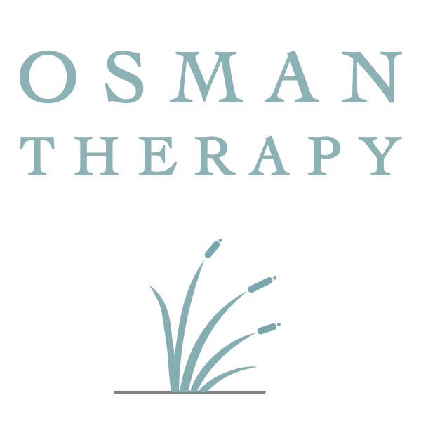 Logo for Osman Therapy featuring stylized grass or plant design beneath the text.