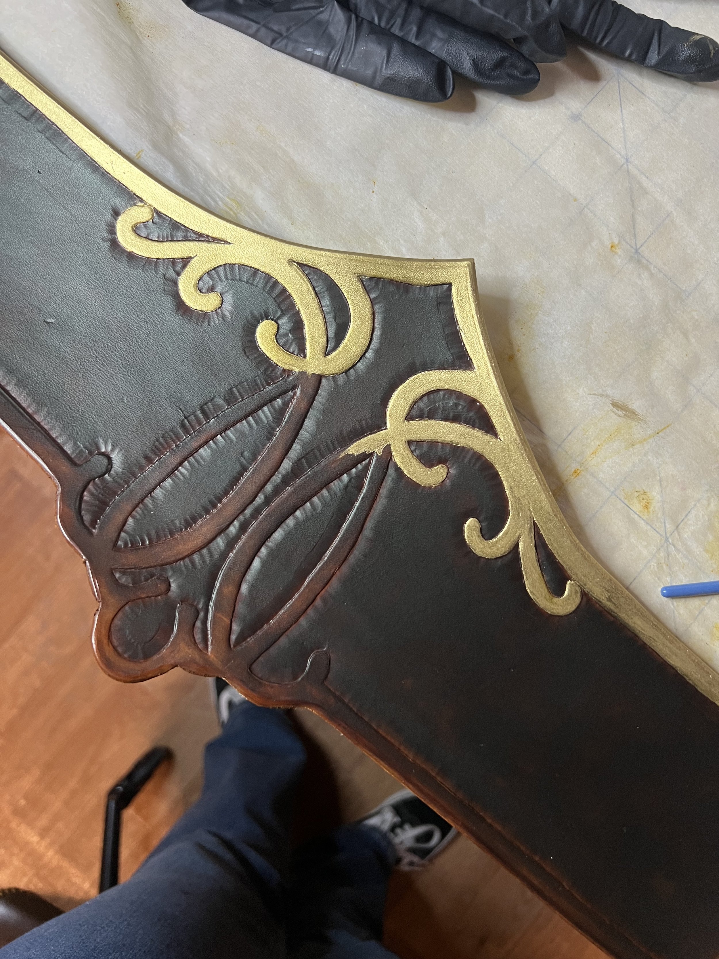 Deedlit cosplay progress photo.