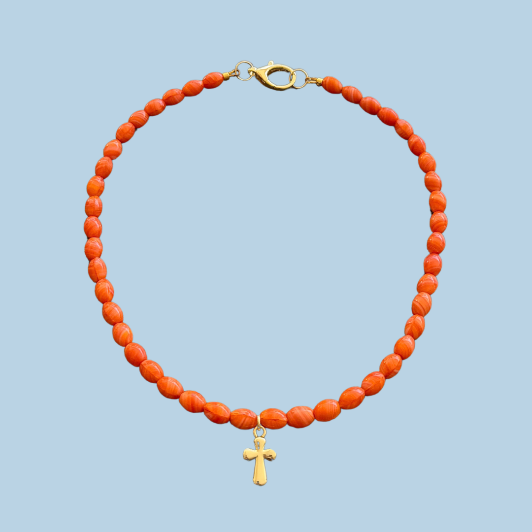 Poppy Cross Necklace