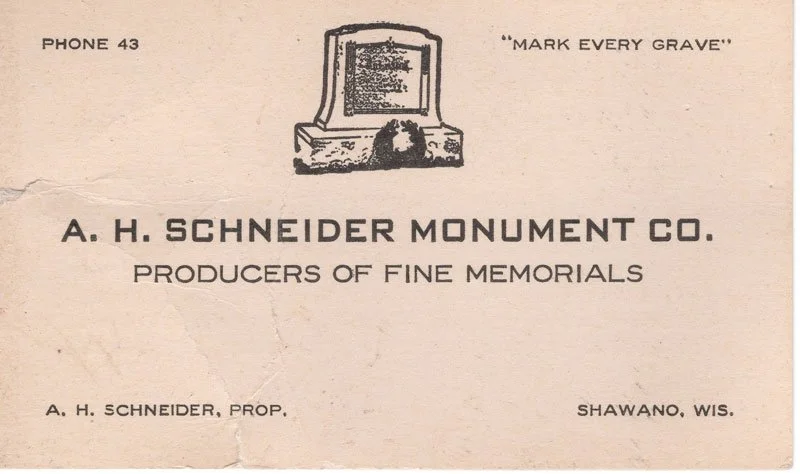 AH Schneider Business Card
