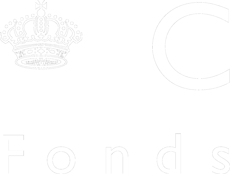 A logo with a white crown and large letter C on a black background, with the text 'Fonds' below.
