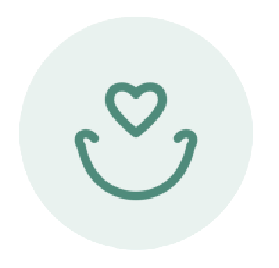 Autism support icon — a heart held in cupped hands