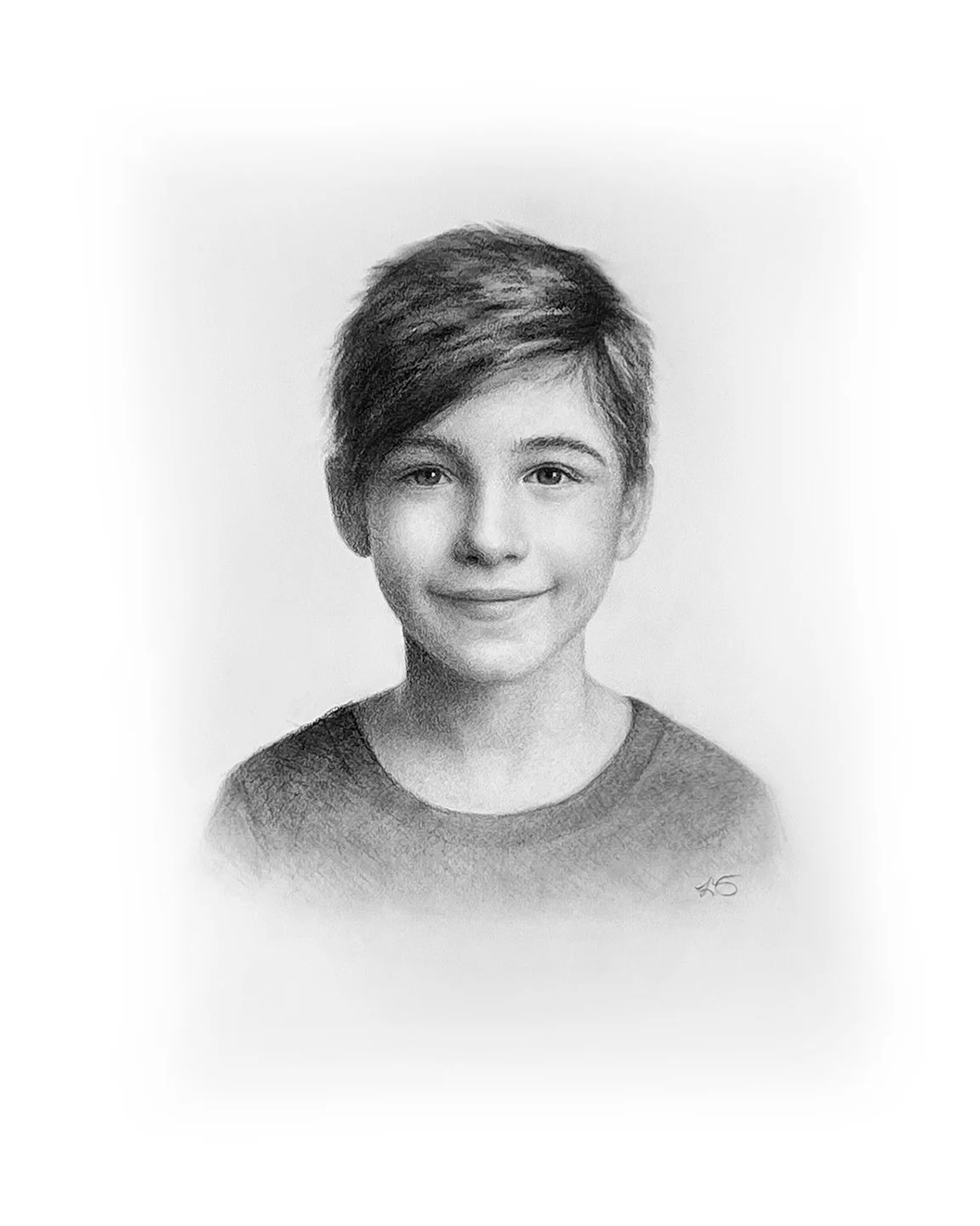 Boy - Charcoal on Paper 