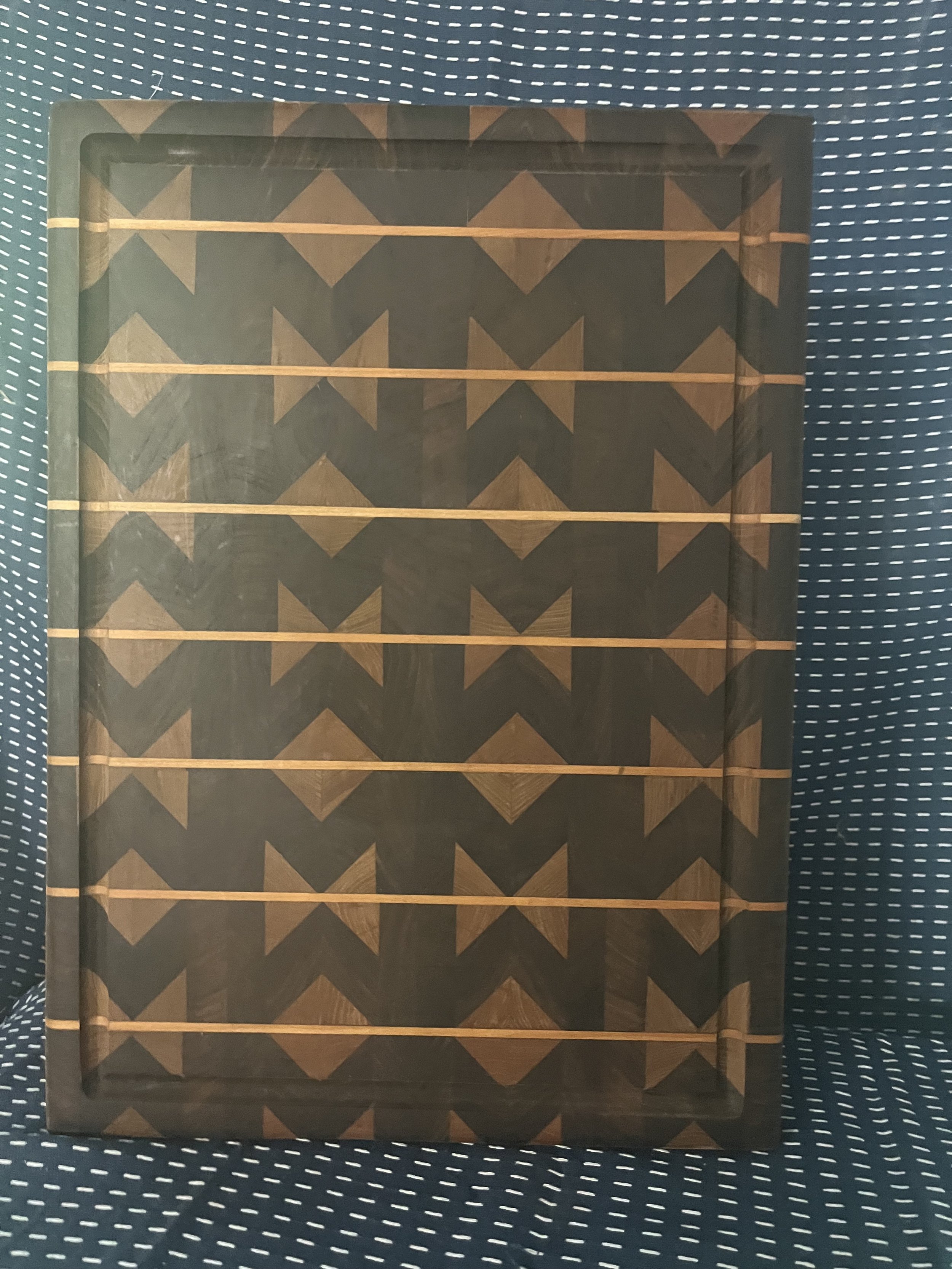 GOING UP GOING DOWN END GRAIN CUTTING BOARD