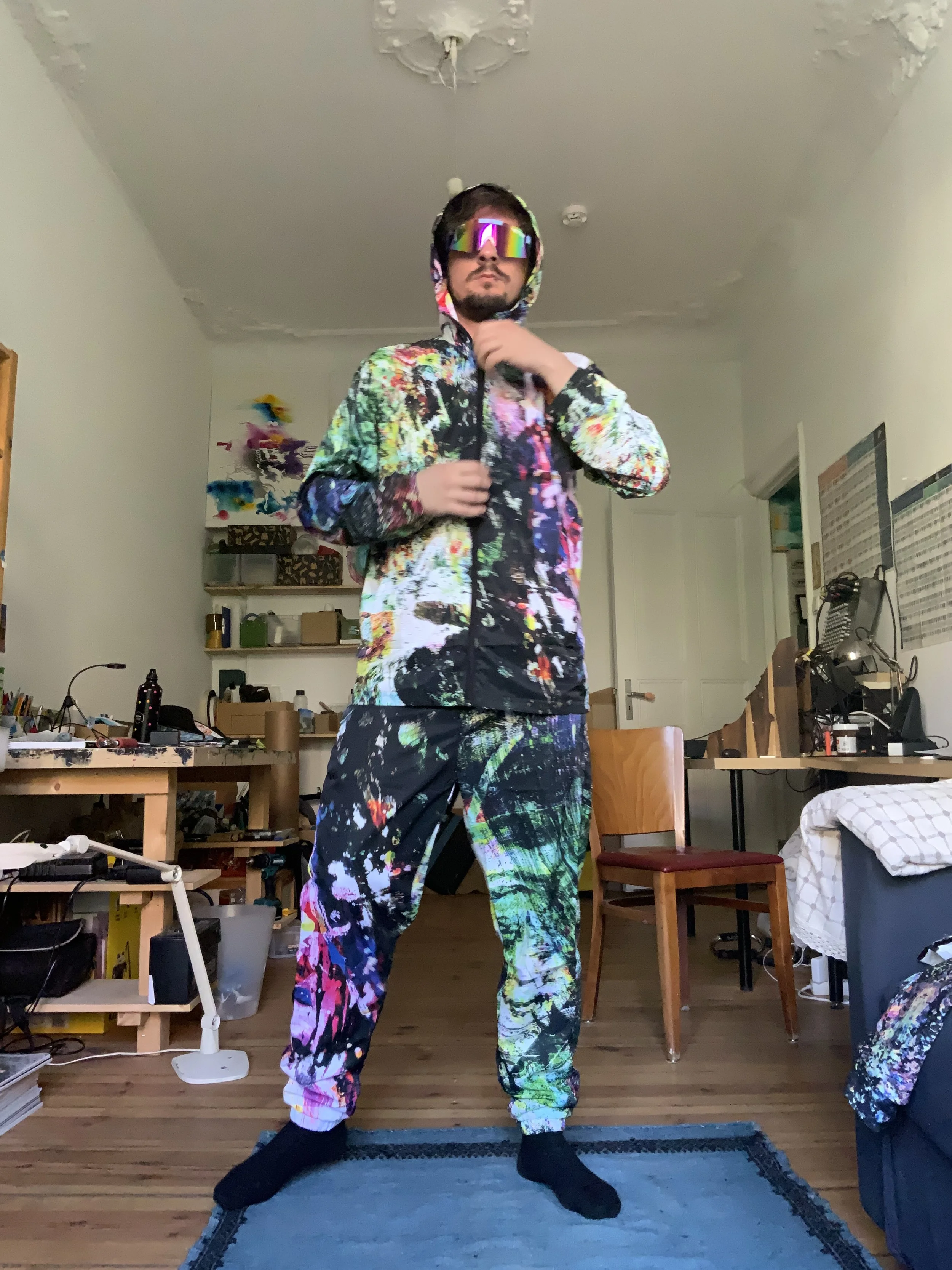 overwhelming noise - track pants