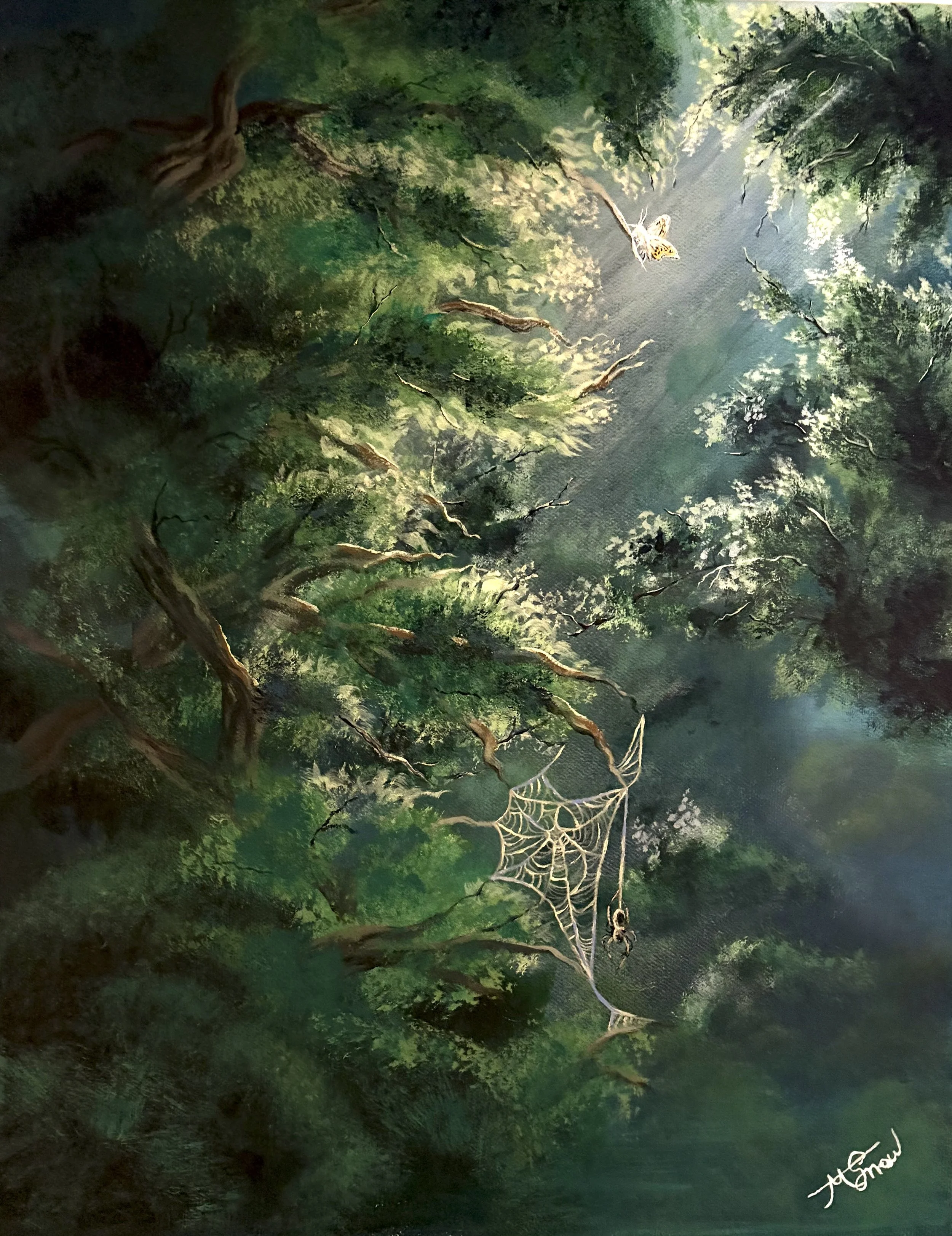 blue clouds painting