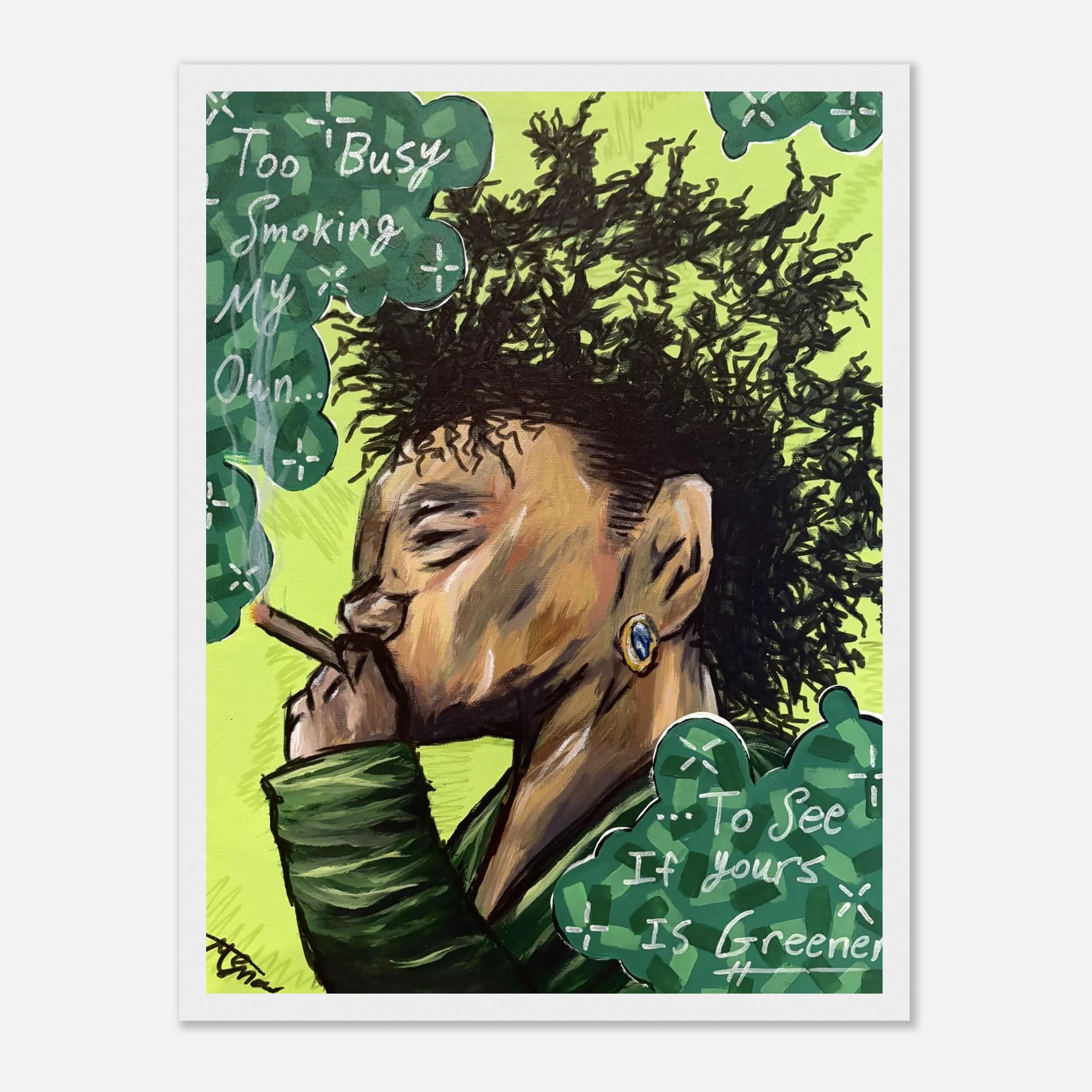 "Busy Being Me" - Framed Matte Paper Poster - 12x16″