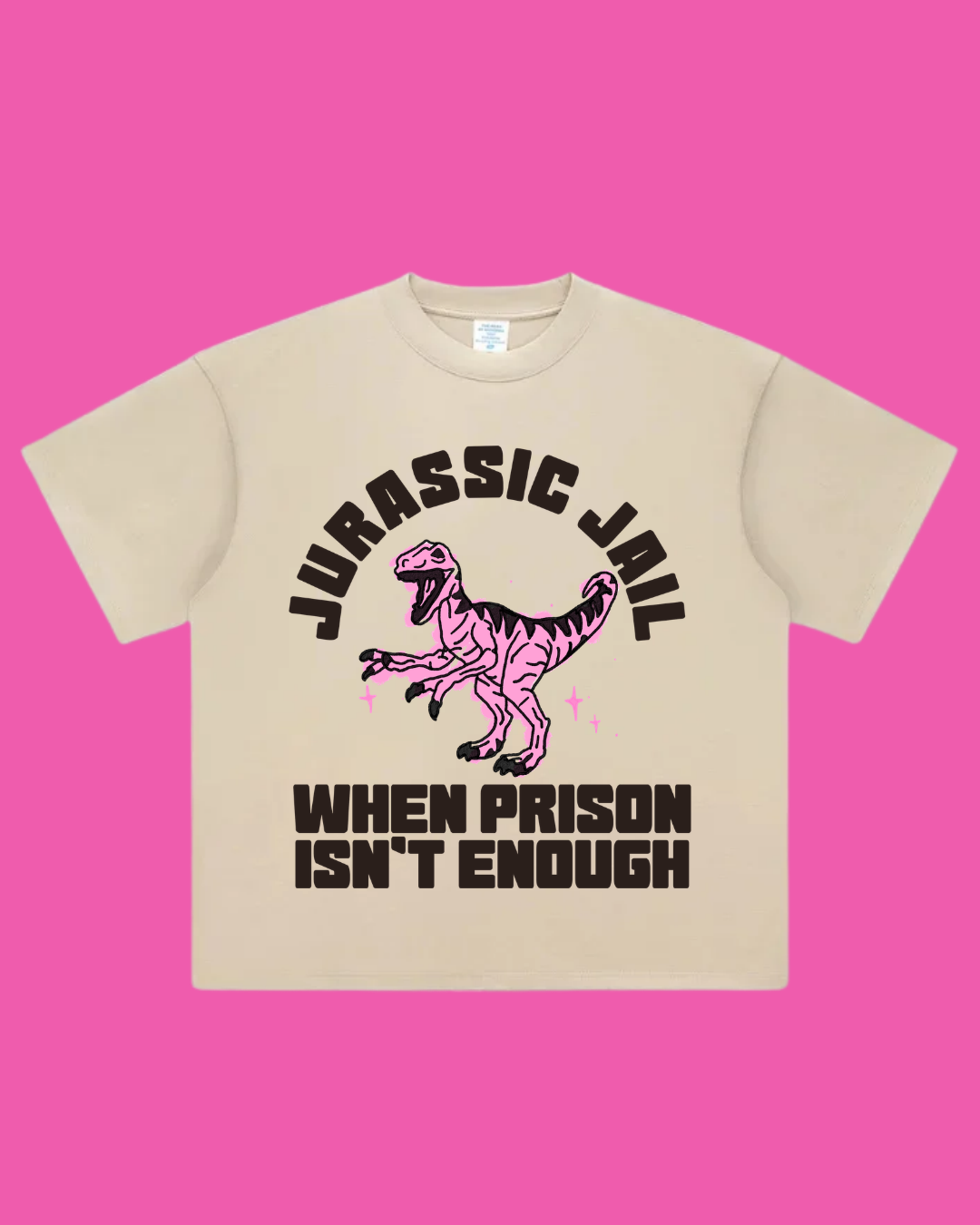 Jurassic Jail Mineral Wash Boxy Cotton T-Shirt