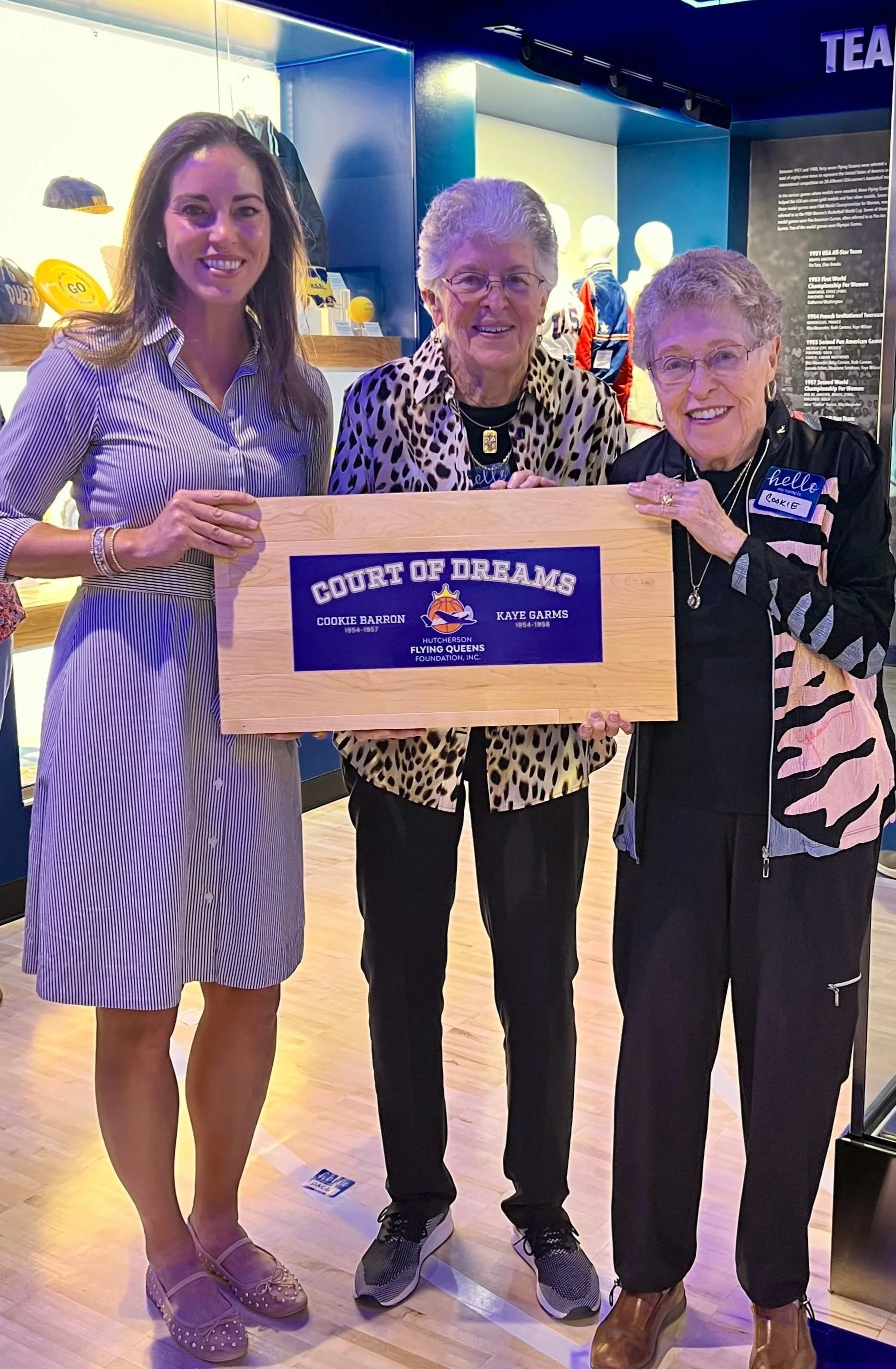 Dace Caldwell Martinez with her great aunt who played for the Flying Queens Basketball team