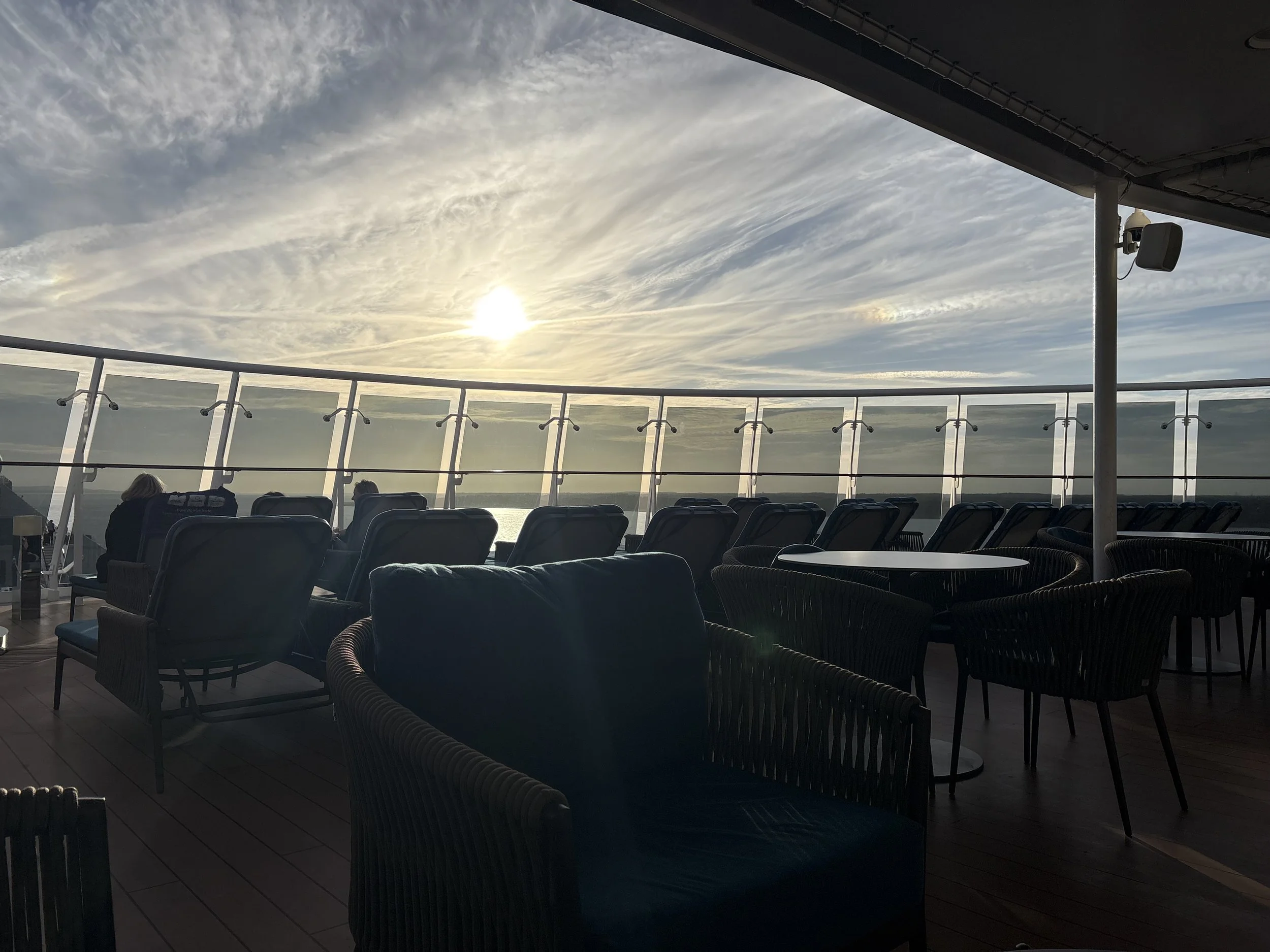 Sunset from the lounge area on Top 19