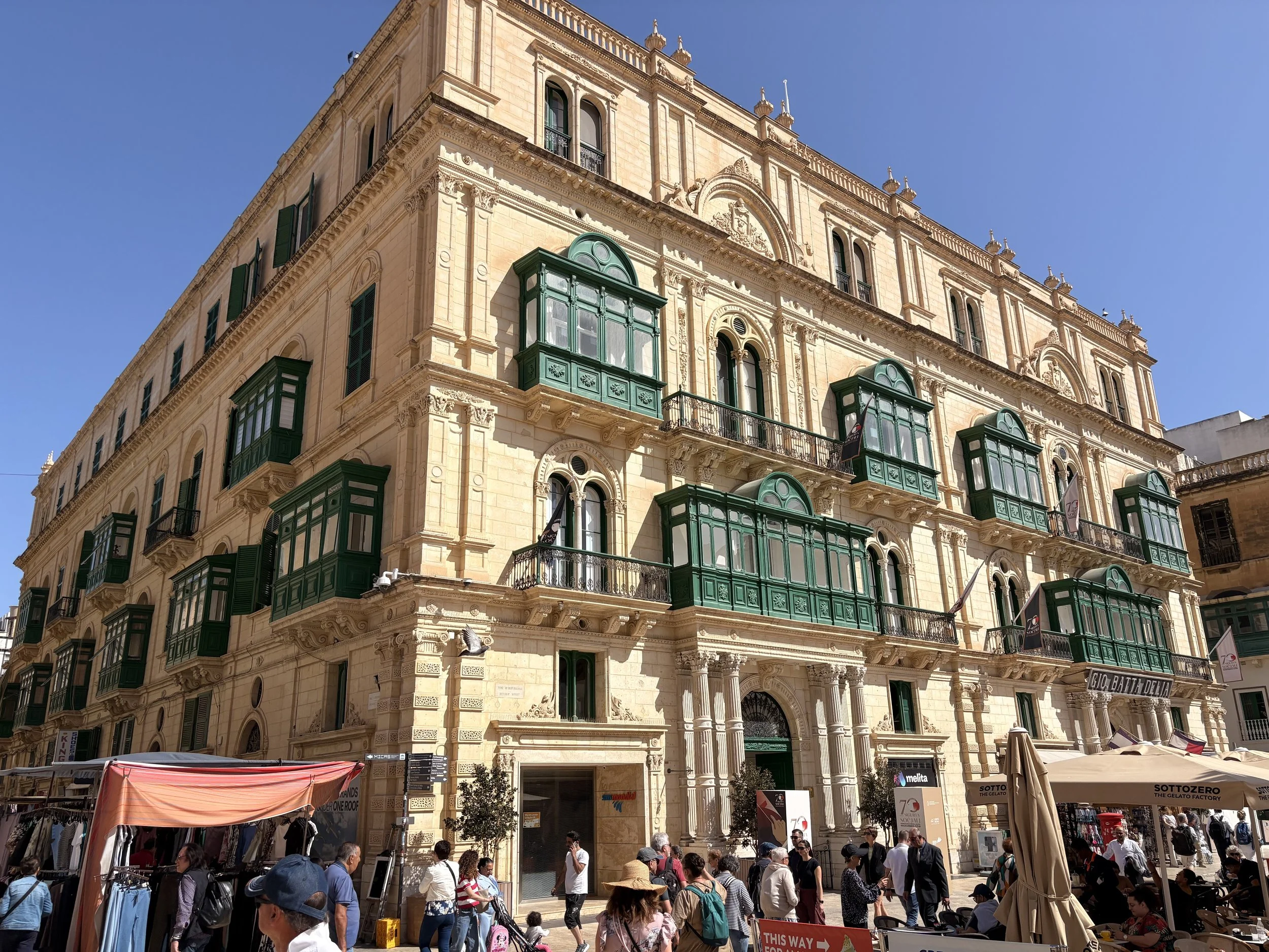 Beautiful architecture in Valletta