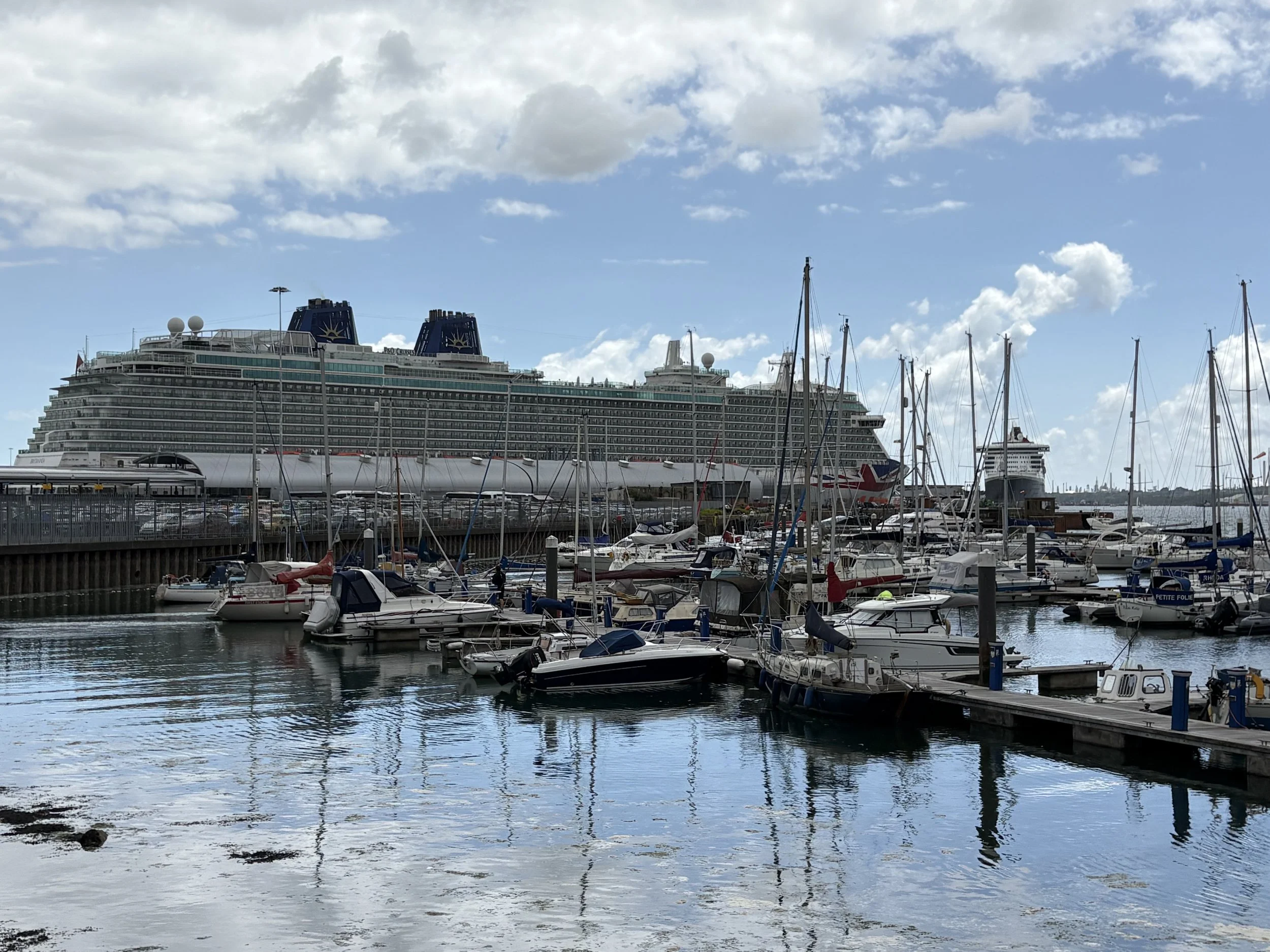 Town Quay Marina with the P&O Arvia docked