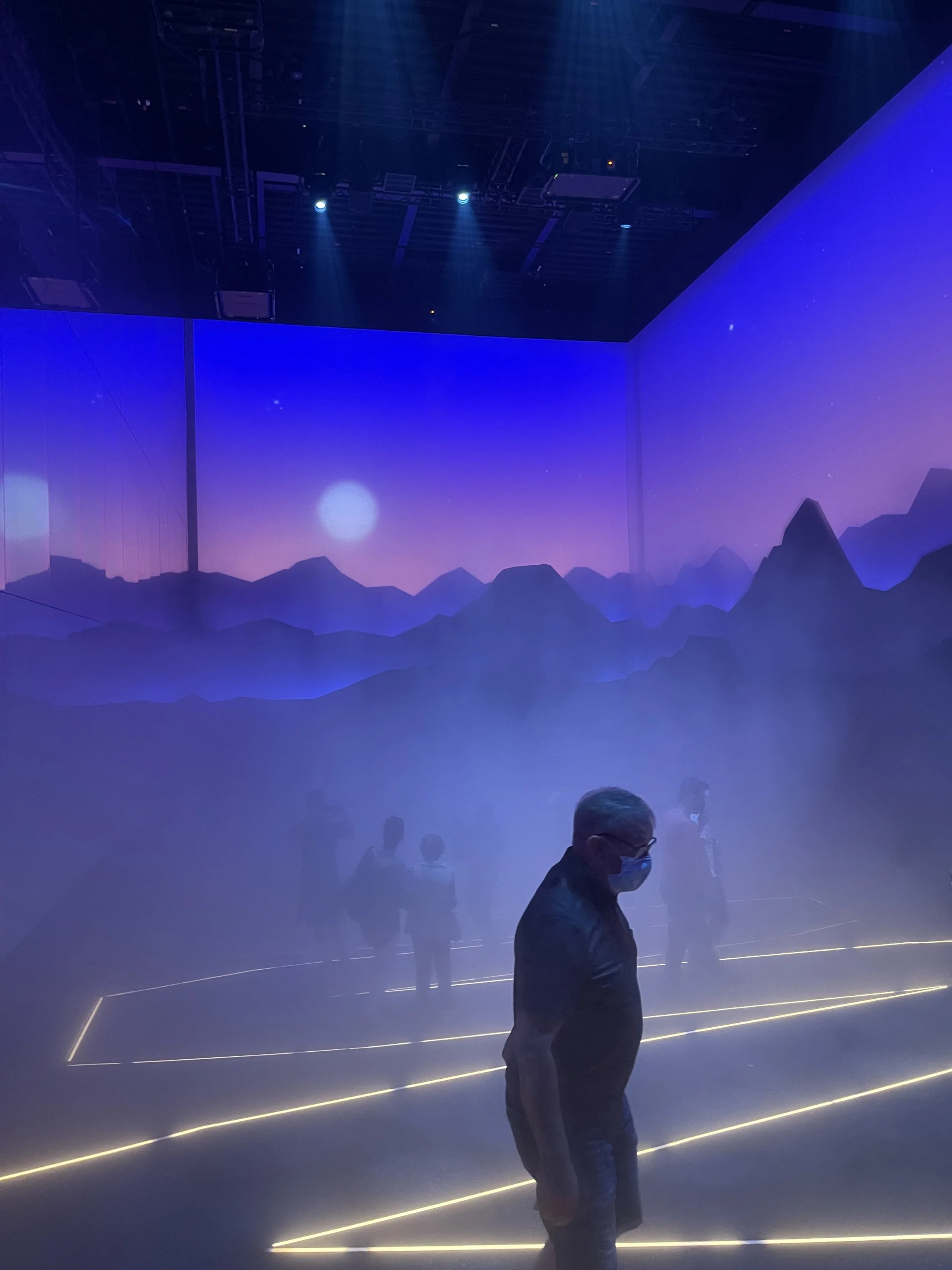 In the Swiss pavilion
