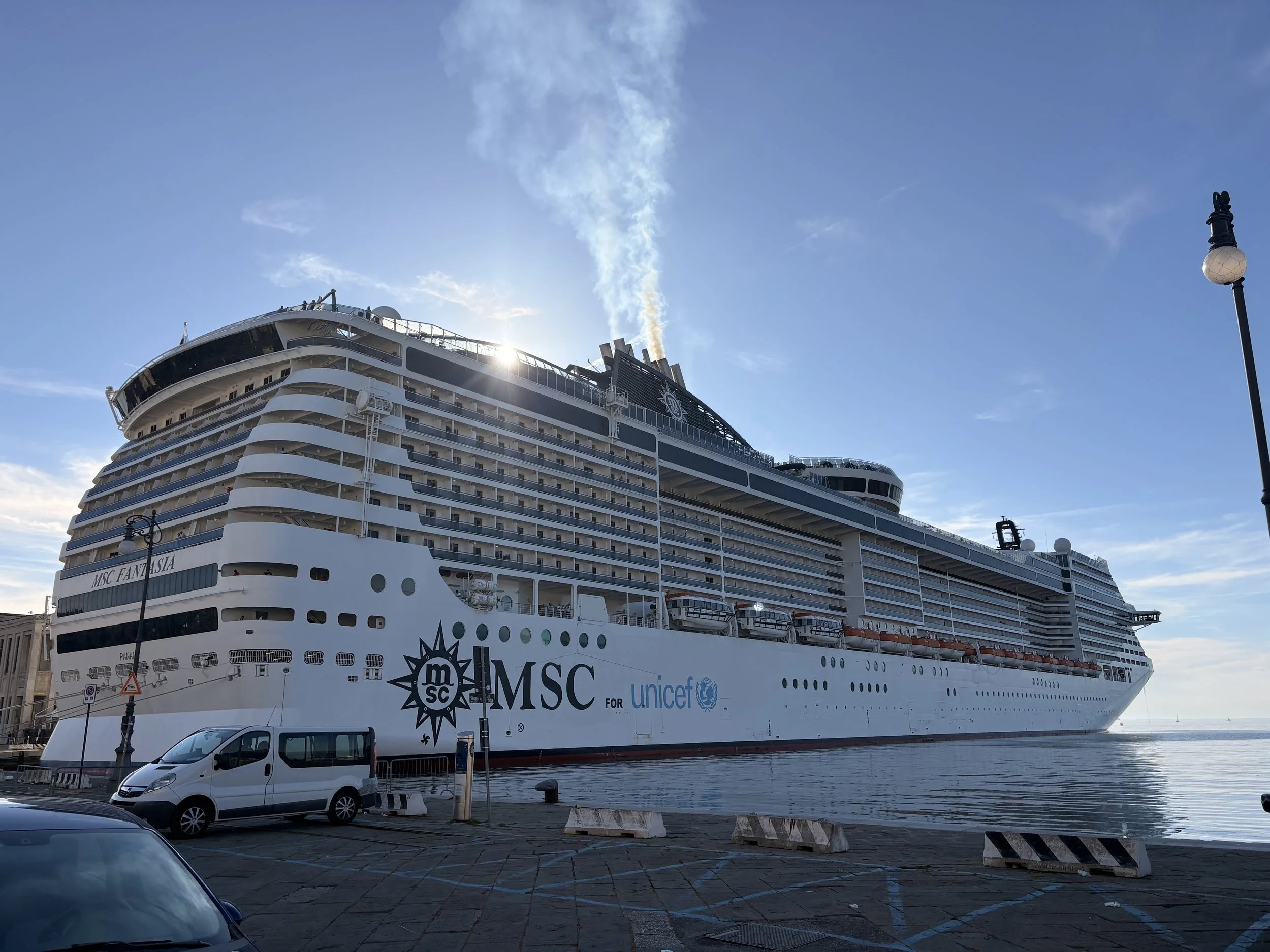 MSC Fantasia docked in Trieste