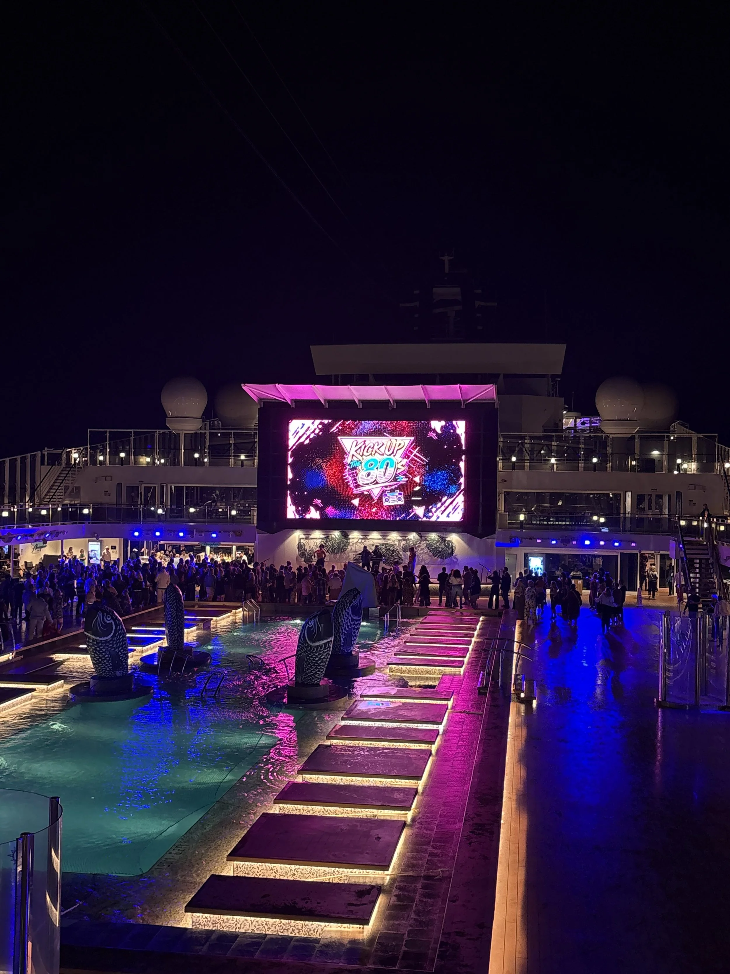 Main pool 80's party