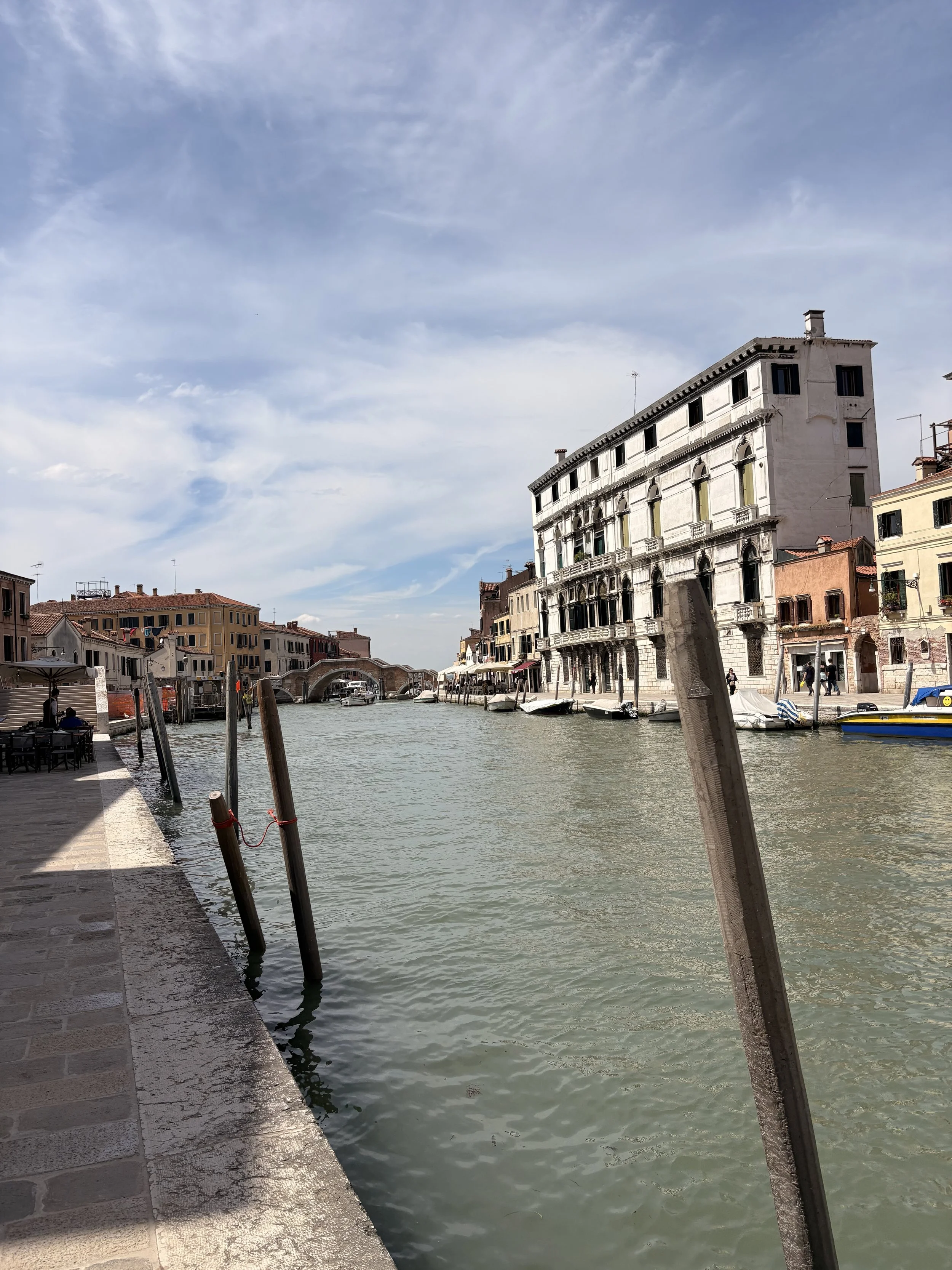 Our canal, Giudecca canal, at the Airbnb